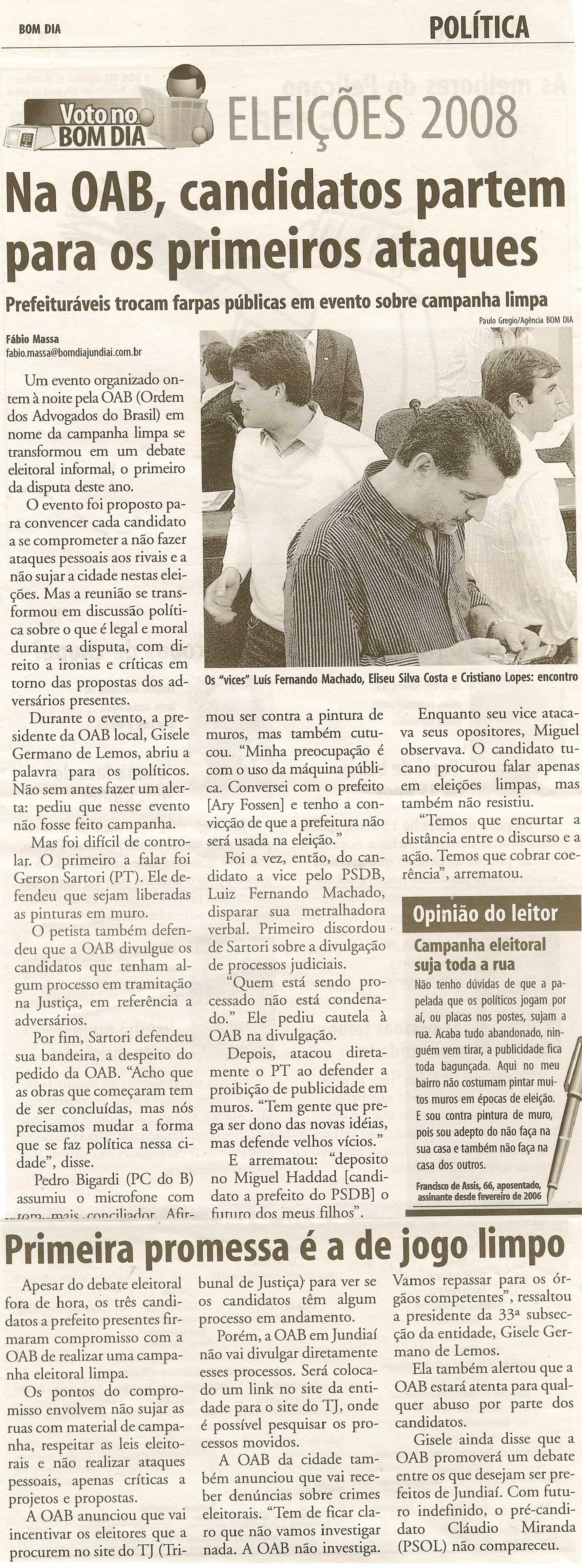 Bom Dia Jundiaí - 01/07/2008