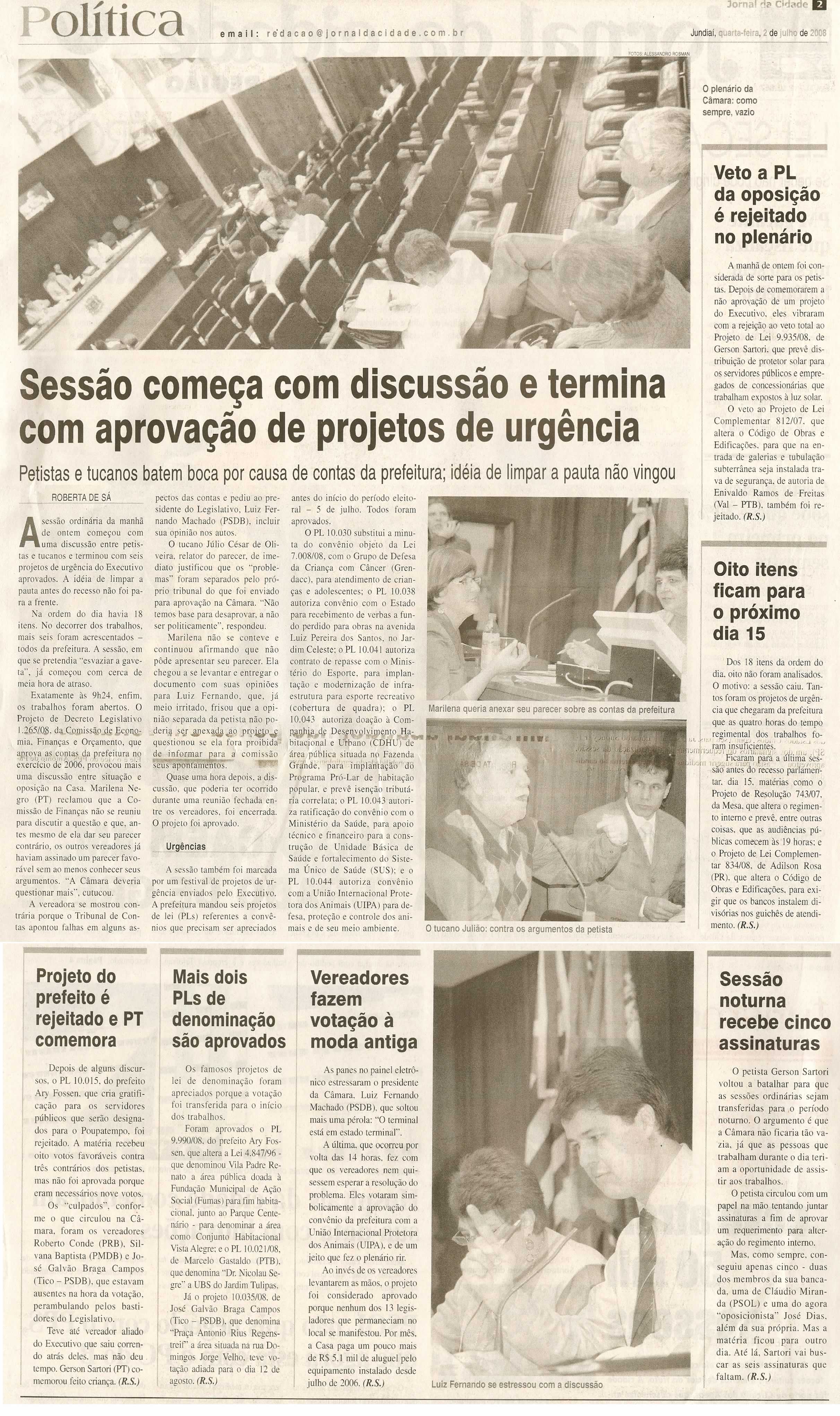 Jornal da Cidade - 02/07/2008