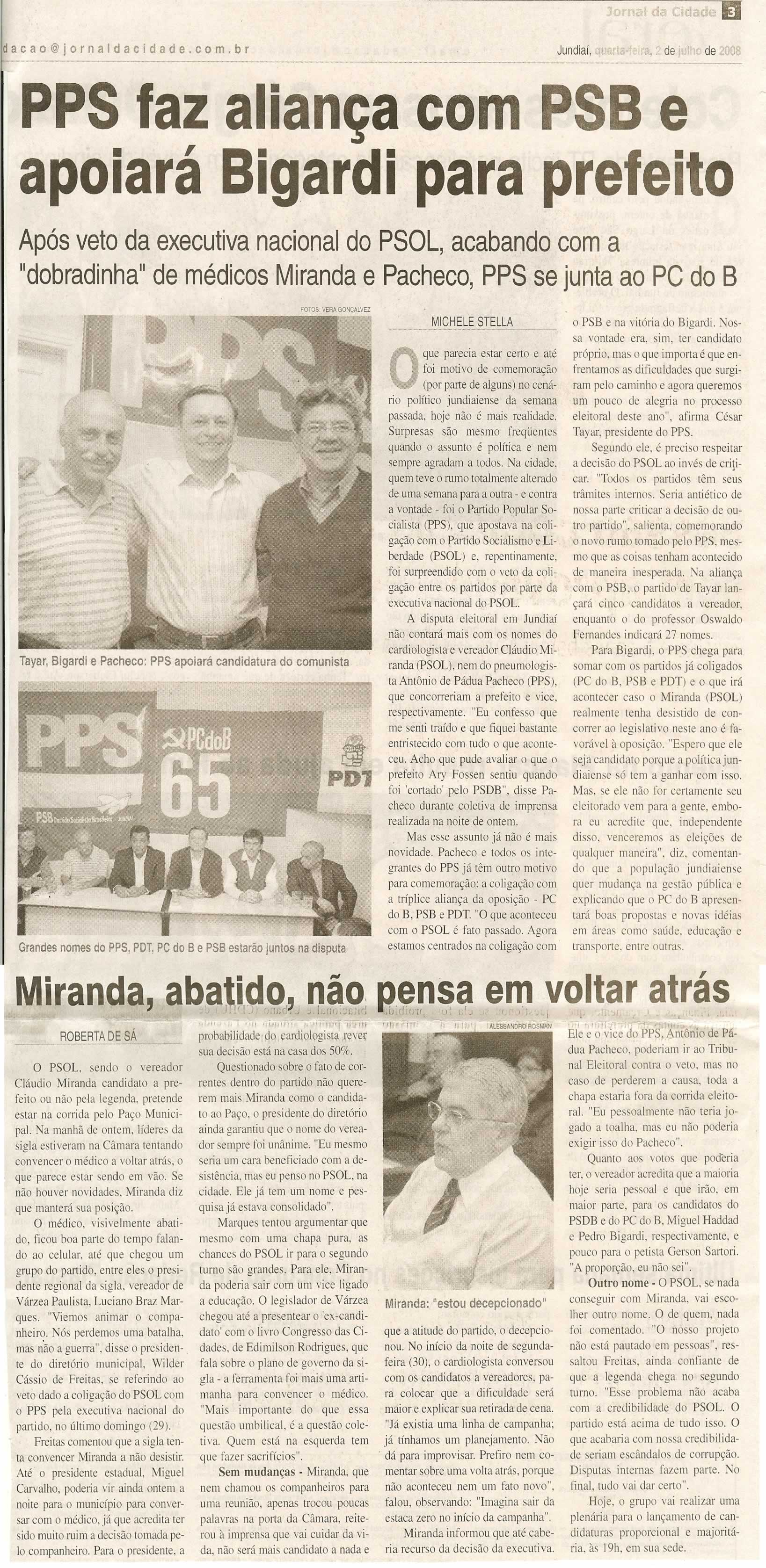 Jornal da Cidade - 02/07/2008