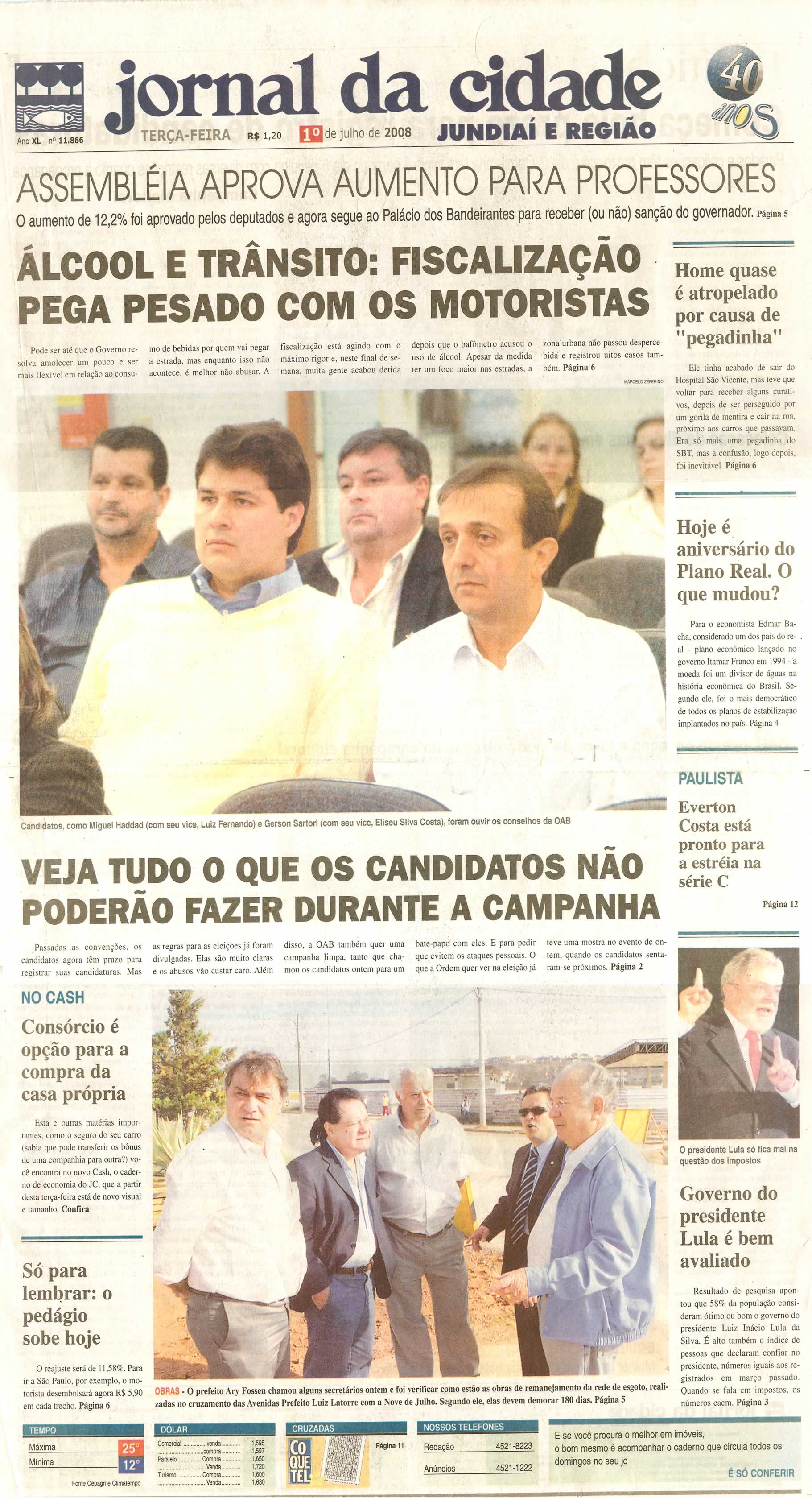 jornal da cidade - 01/07/2008
