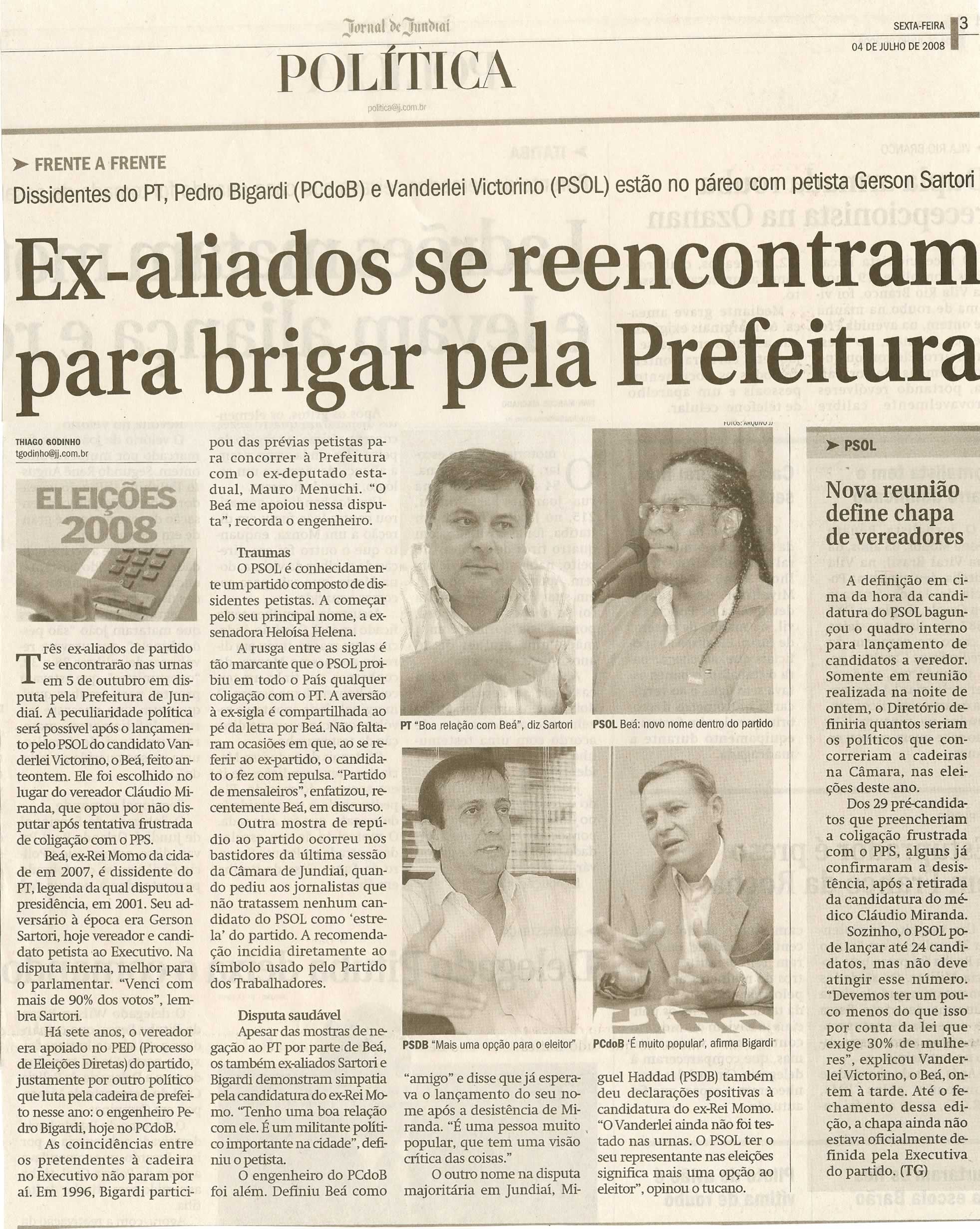 Jornal de Jundiaí - 04/07/2008