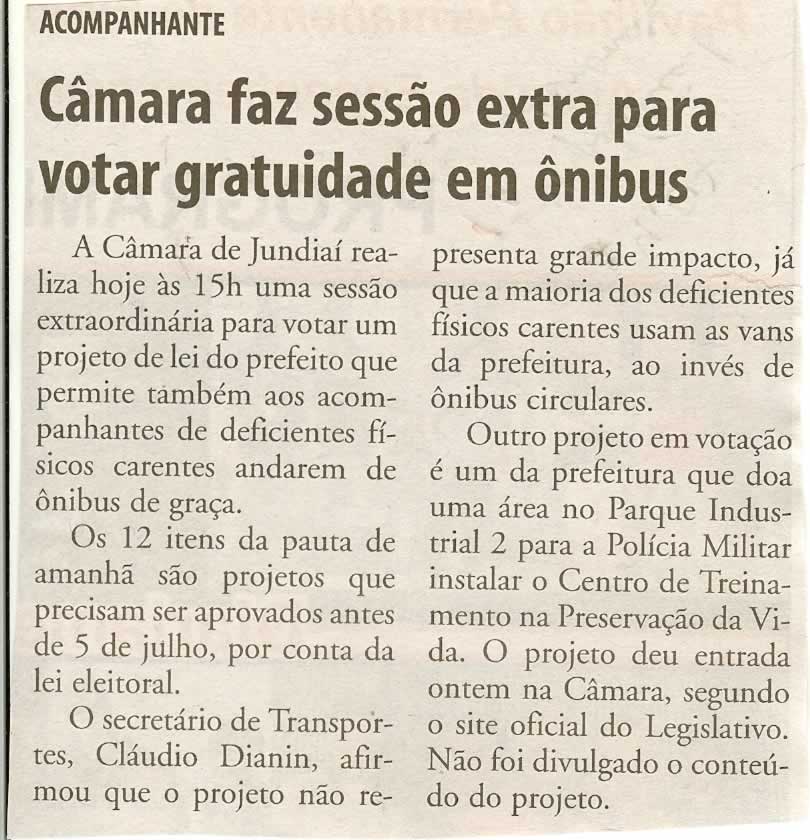 Bom Dia Jundiaí - 04/07/2008