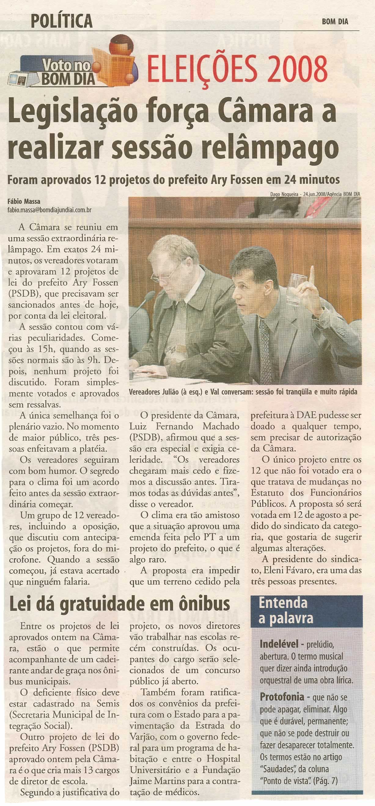 Bom Dia Jundiaí - 05/07/2008