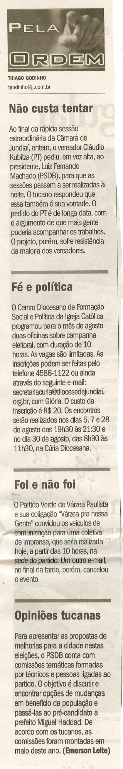 Jornal de Jundiaí - 05/07/2008