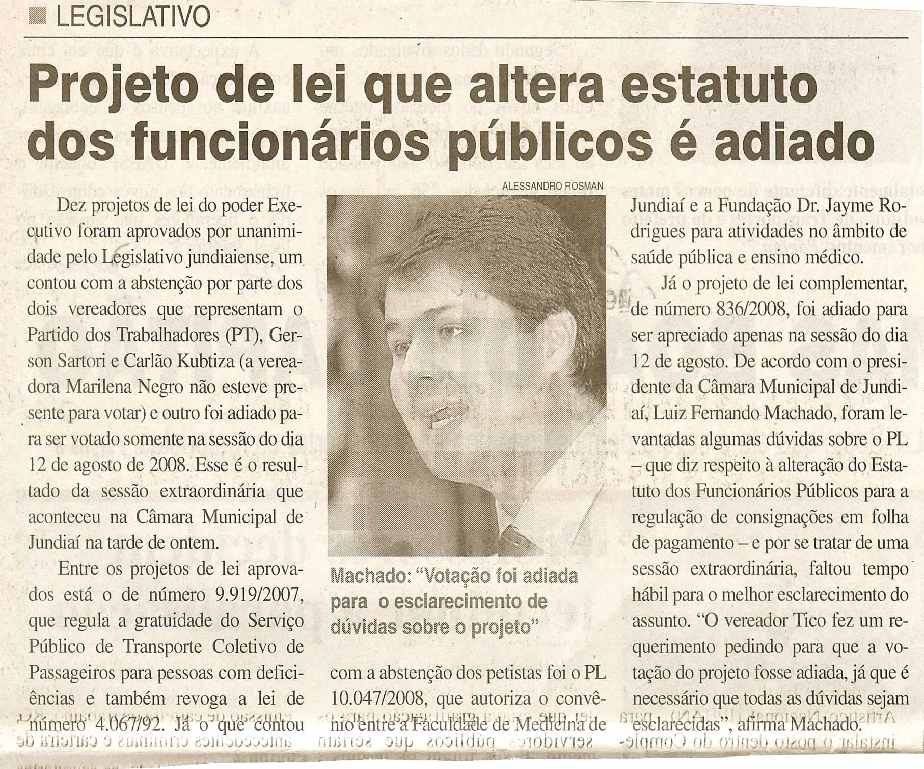 Jornal da Cidade - 05/07/2008