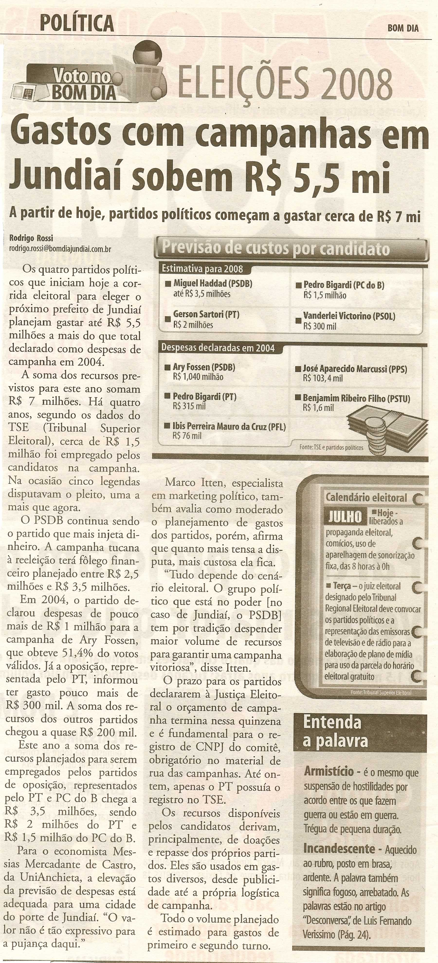 Bom Dia Jundiaí - 06/07/2008