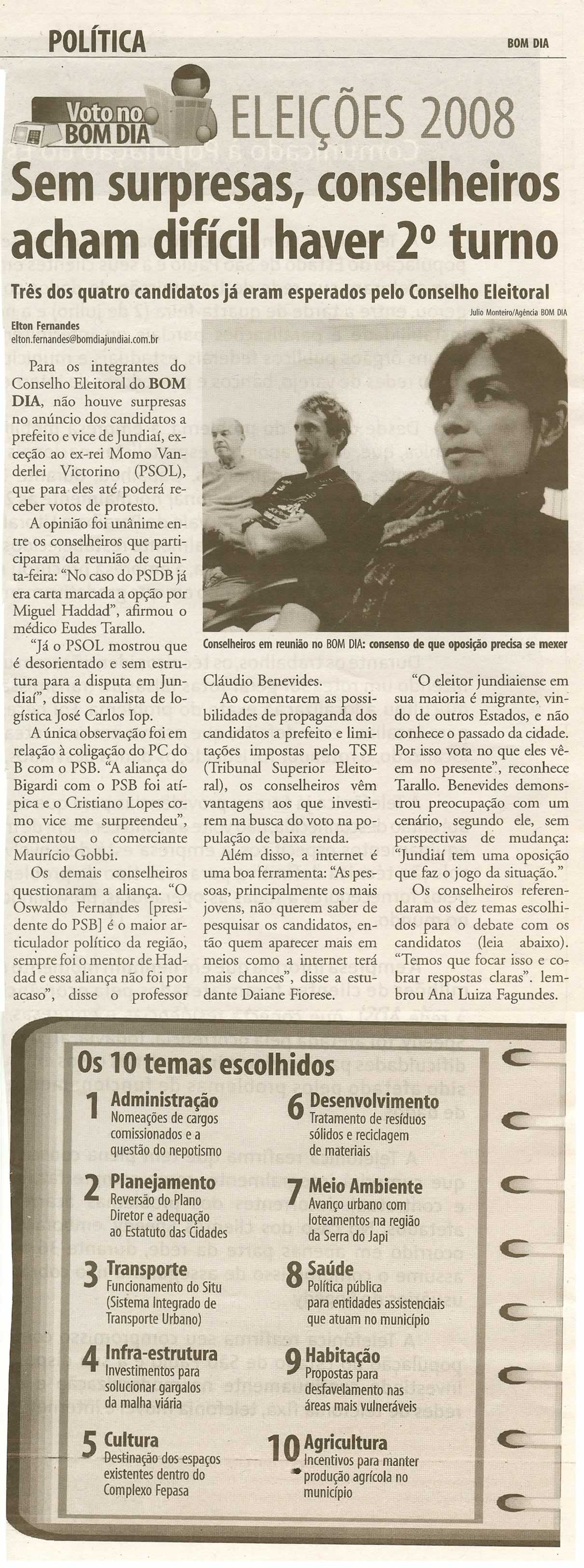 Bom Dia Jundiaí - 06/07/2008