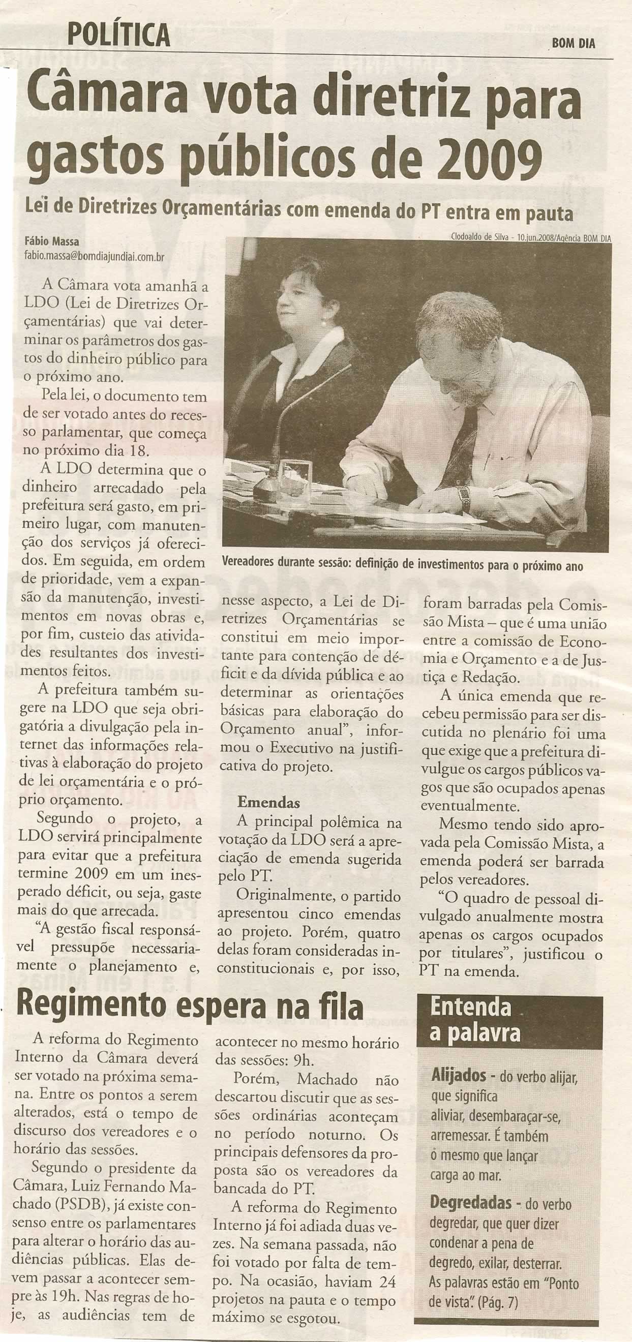 Bom Dia Jundiaí - 07/07/2008
