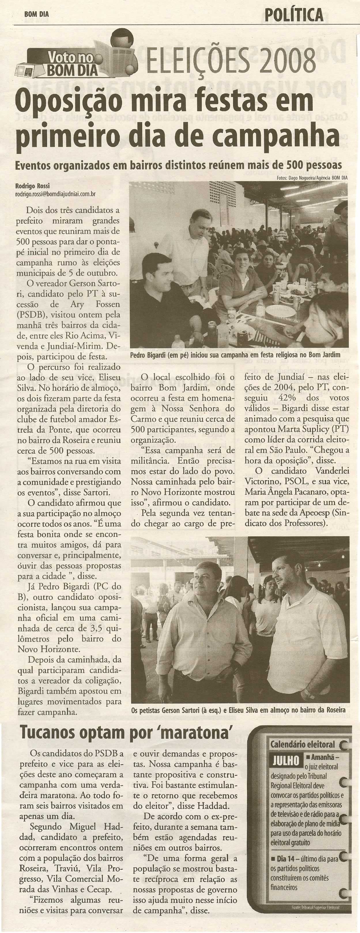 Bom Dia Jundiaí - 07/07/2008