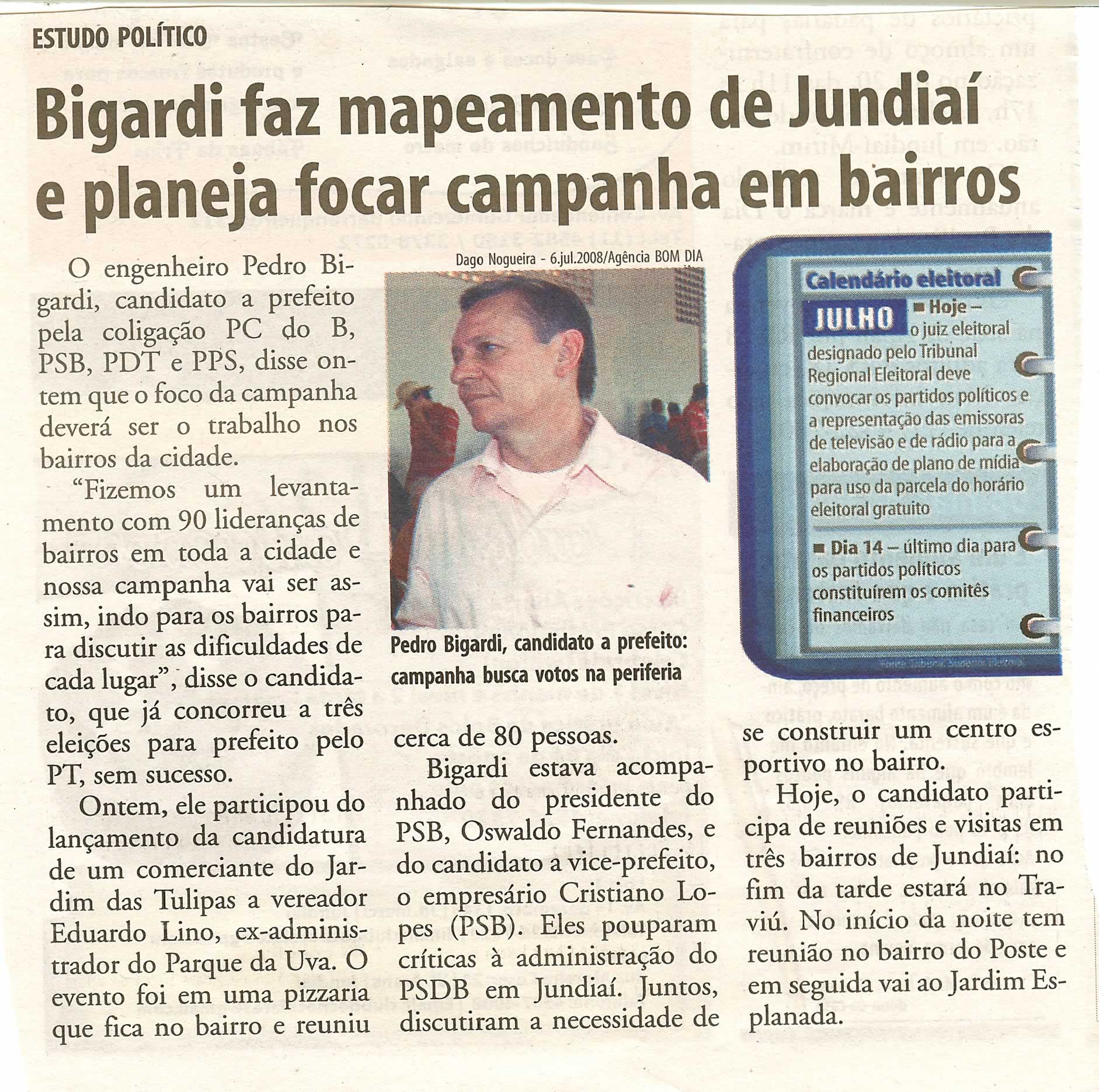 Bom Dia Jundiaí - 08/07/2008