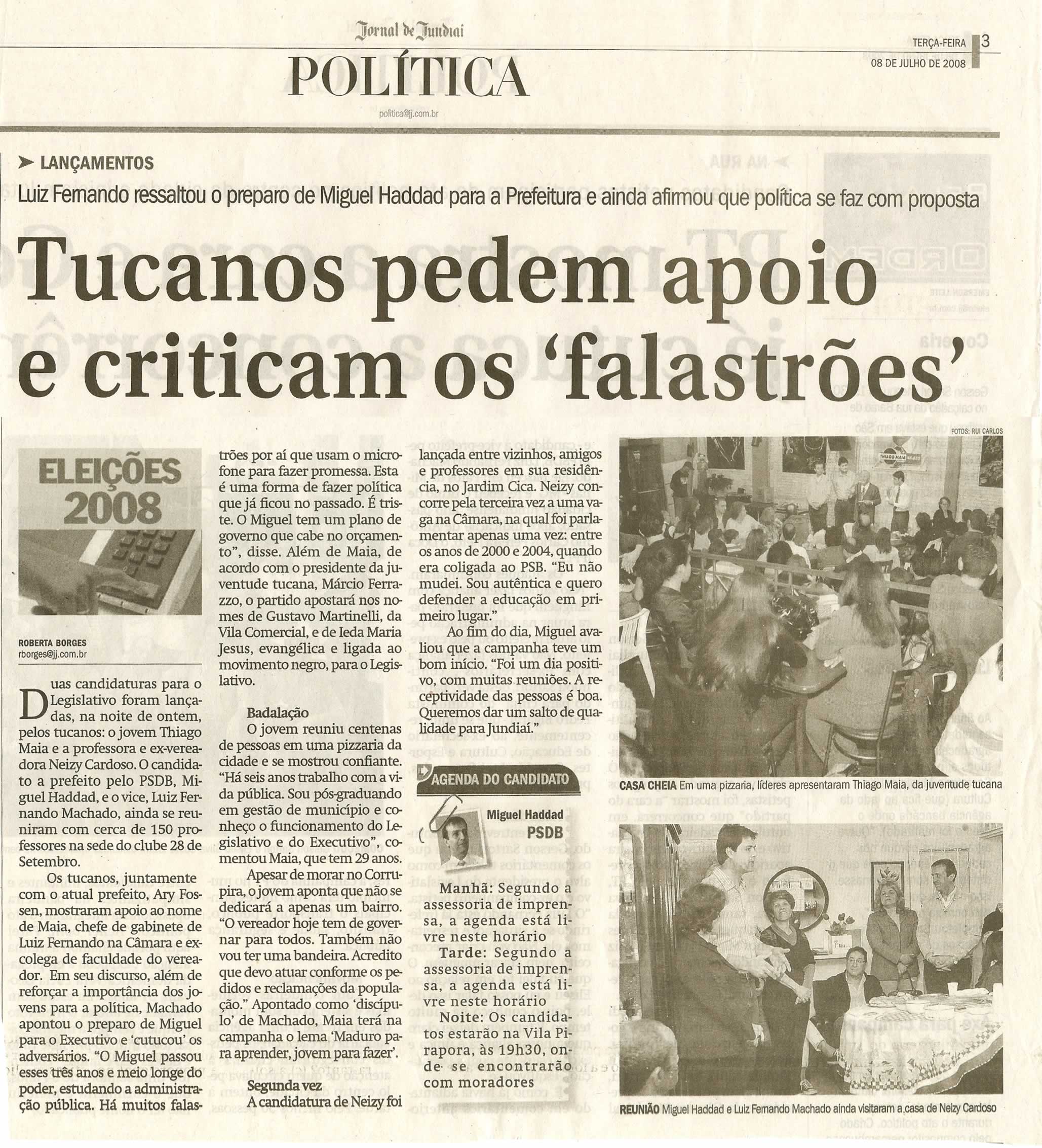 Jornal de Jundiaí - 08/07/2008