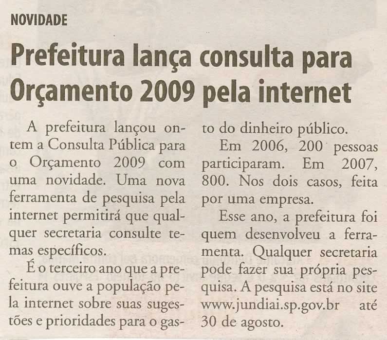 Jornal da Cidade - 09/07/2008