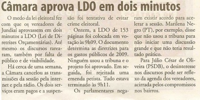Bom Dia Jundiaí - 09/07/2008