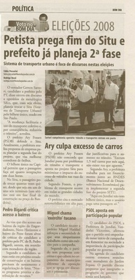 Bom Dia Jundiaí - 09/07/2008