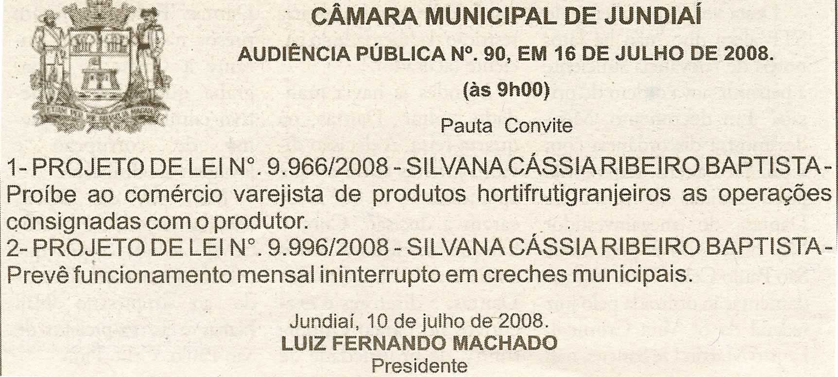 Bom Dia Jundiaí - 12/07/2008