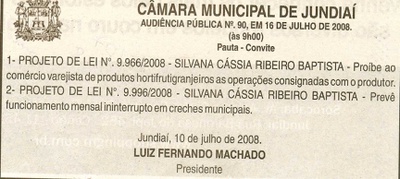 Jornal de Jundiaí - 12/07/2008