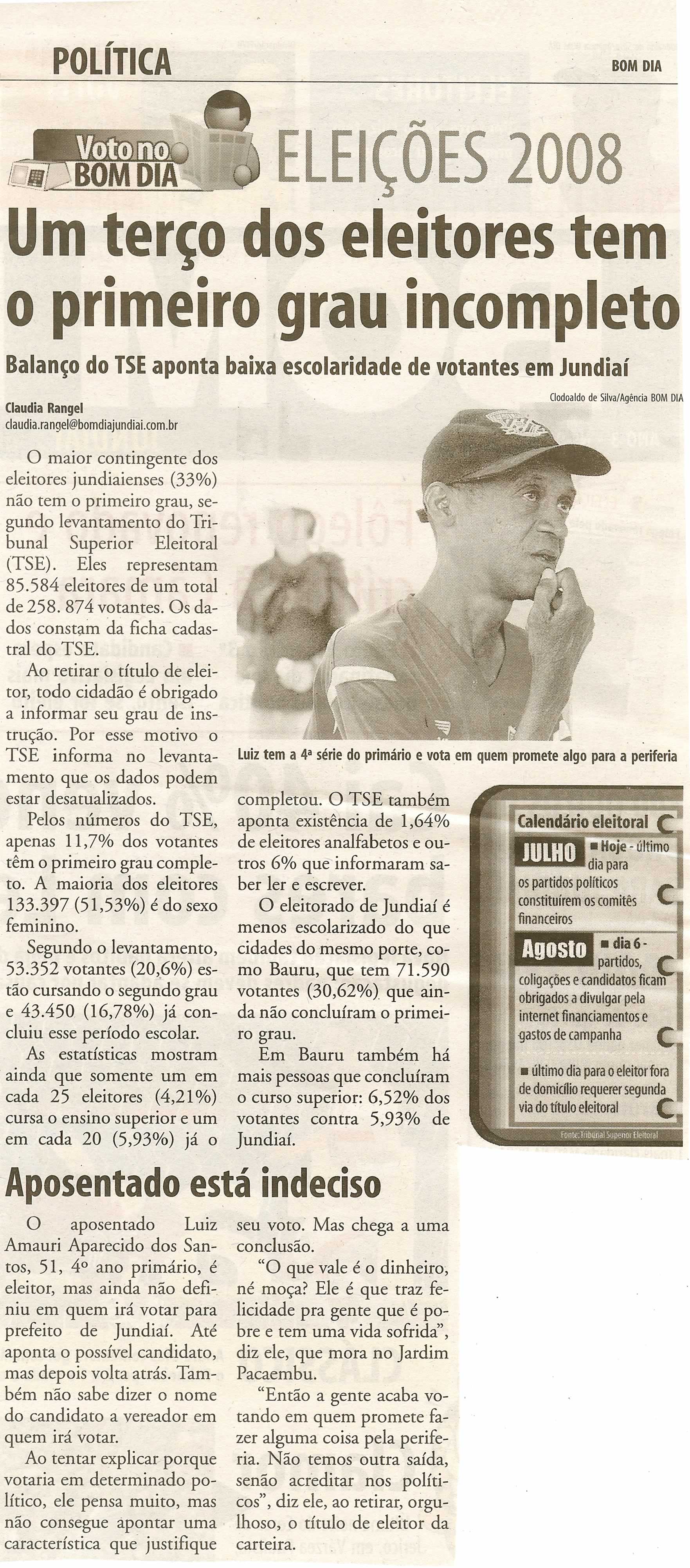 Bom Dia Jundiaí - 14/07/2008