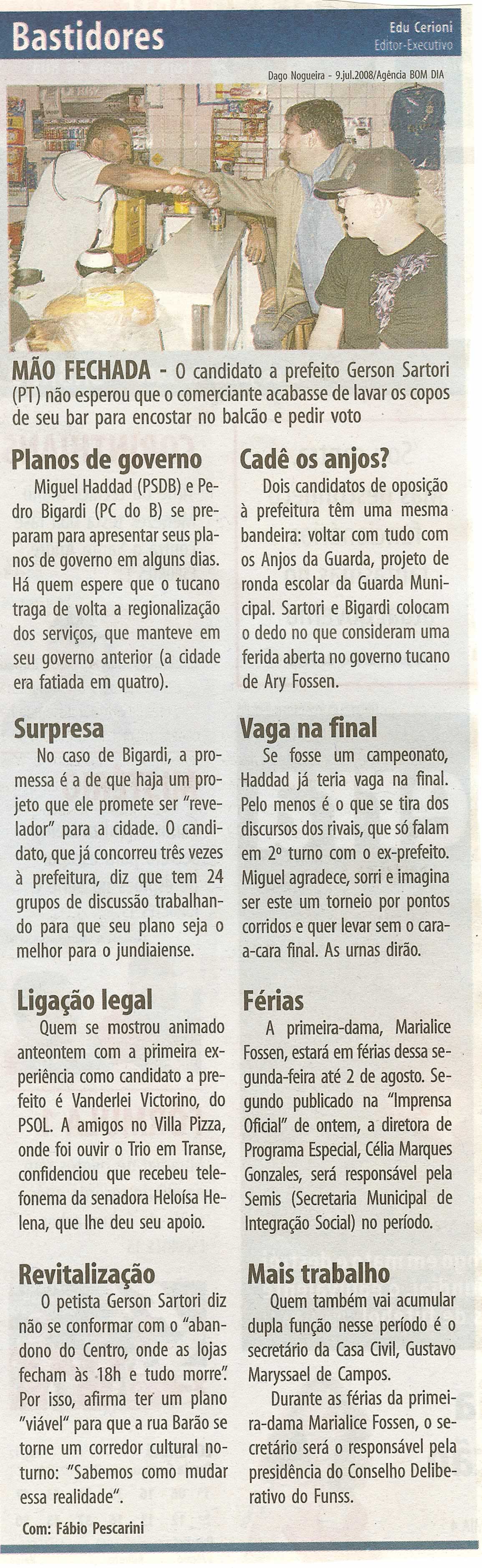 Bom Dia Jundiaí - 12/07/2008
