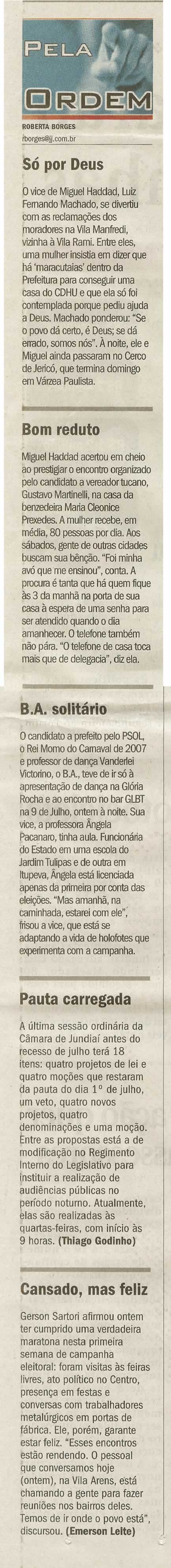 Jornal de Jundiaí - 12/07/2008