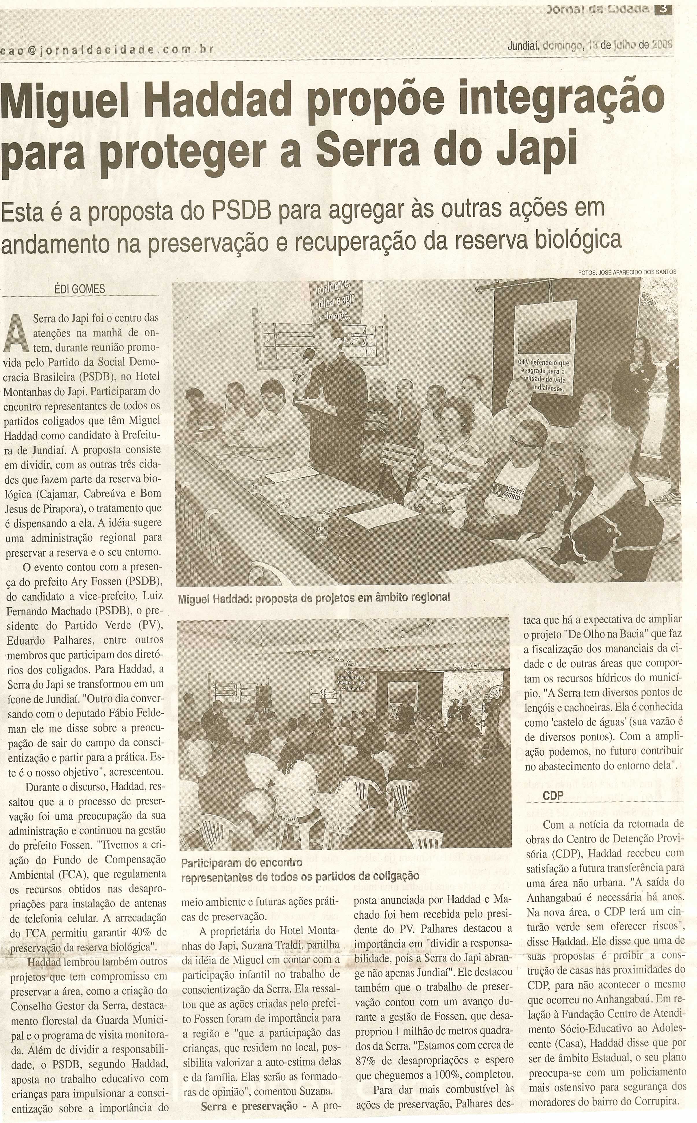 Jornal da Cidade - 13/07/2008