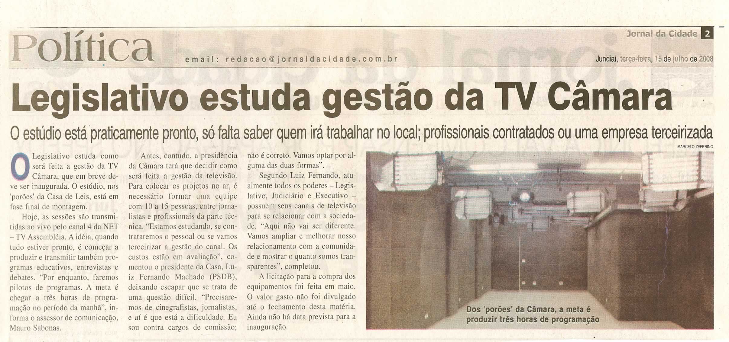 Jornal da Cidade - 15/07/2008