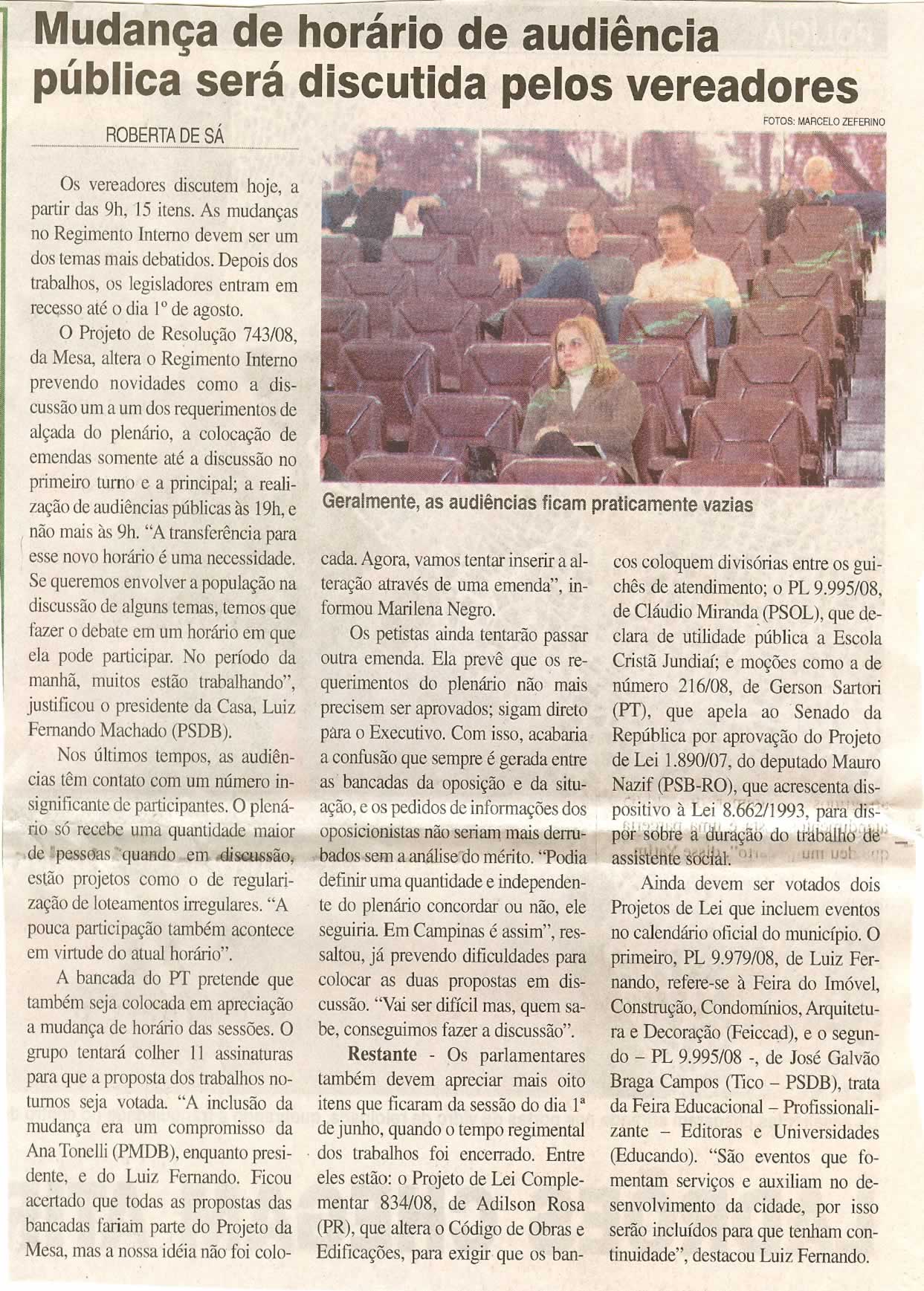 Jornal da Cidade - 15/07/2008