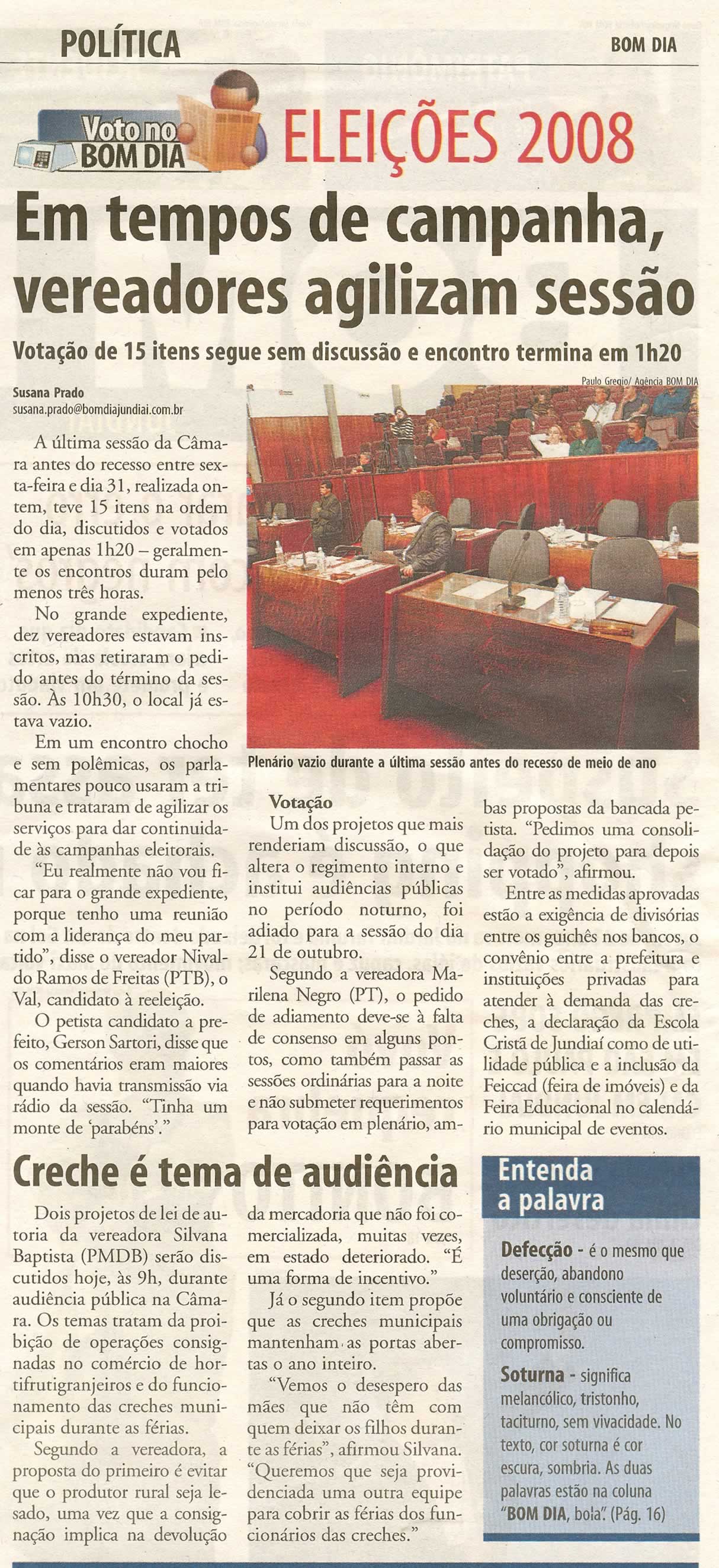 Bom Dia Jundiaí - 16/07/2008
