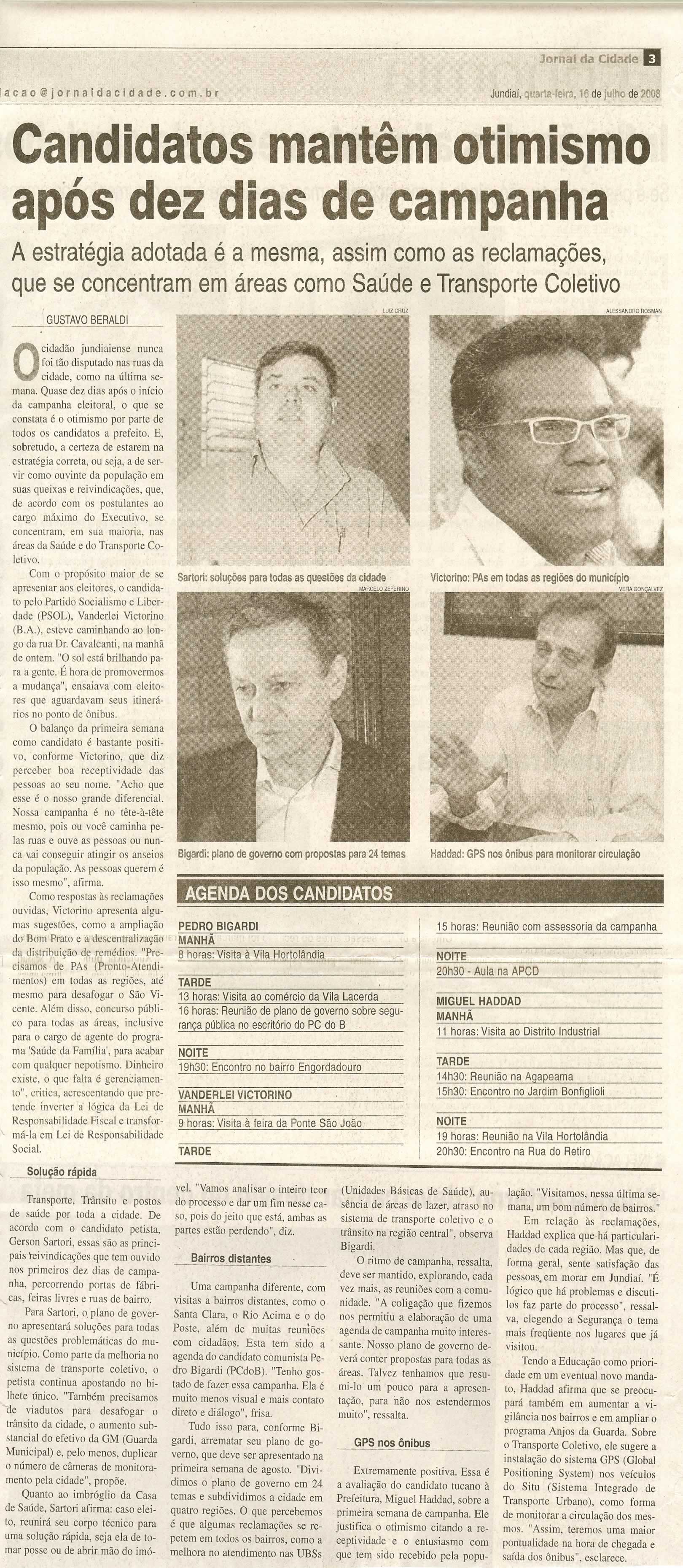 Jornal da Cidade - 16/07/2008