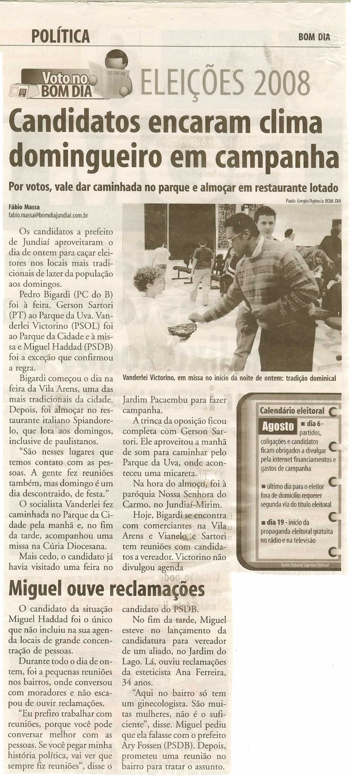 Bom Dia Jundiaí - 21/07/2008