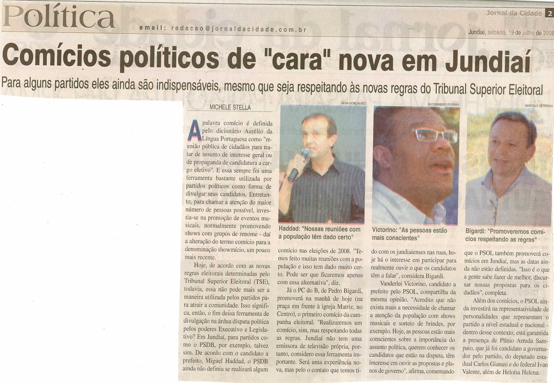 Jornal da Cidade - 19/07/2008