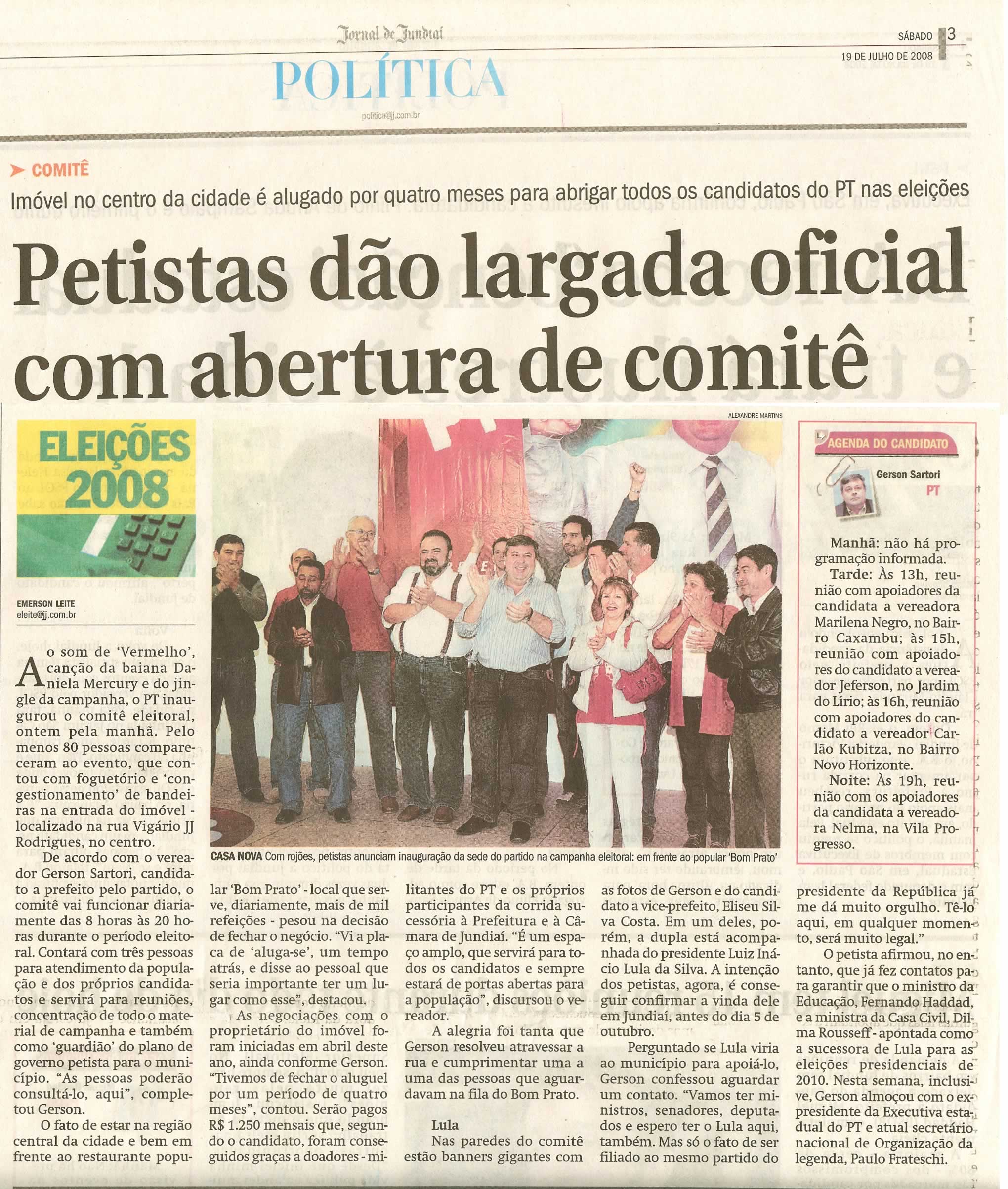 Jornal de Jundiaí - 21/07/2008