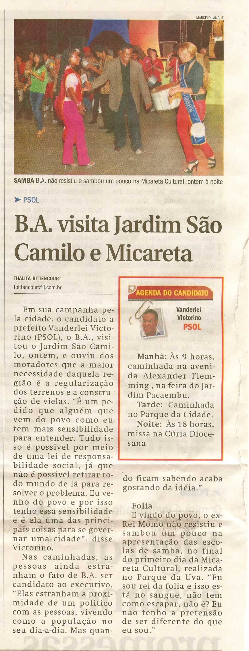 Jornal de Jundiaí - 20/07/2008
