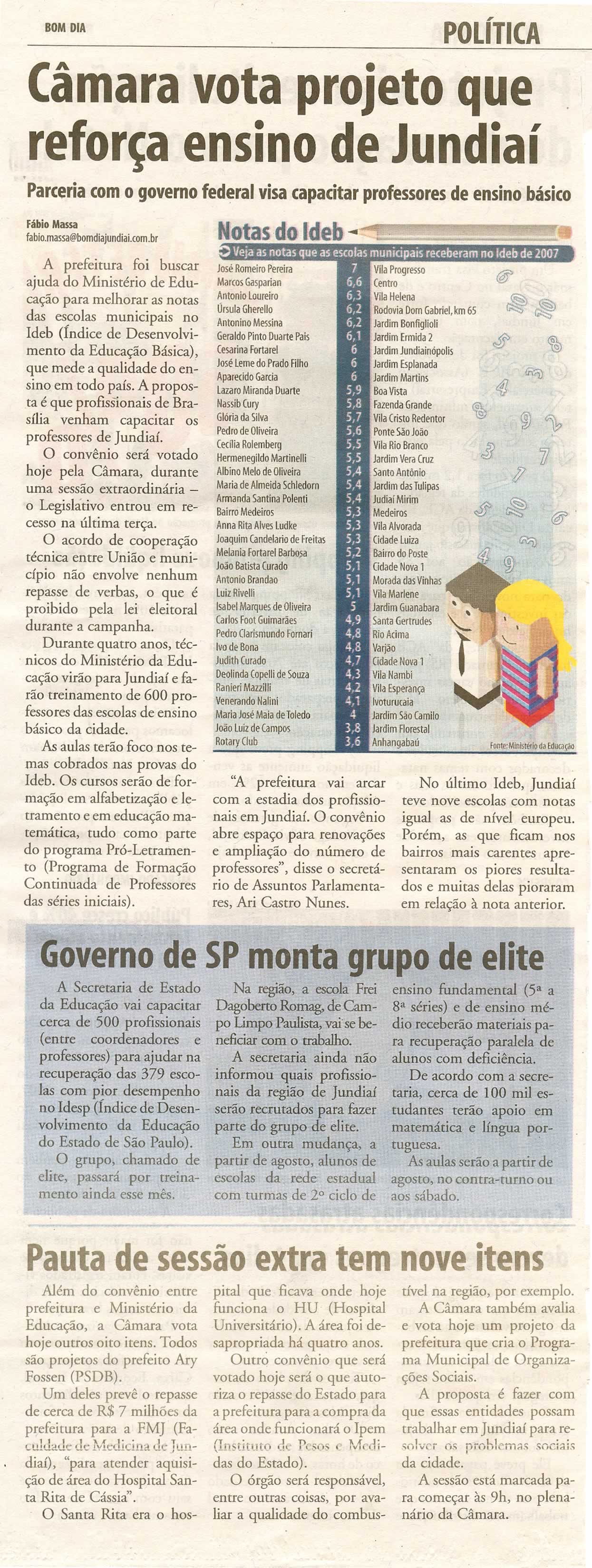 Bom Dia Jundiaí - 22/07/2008