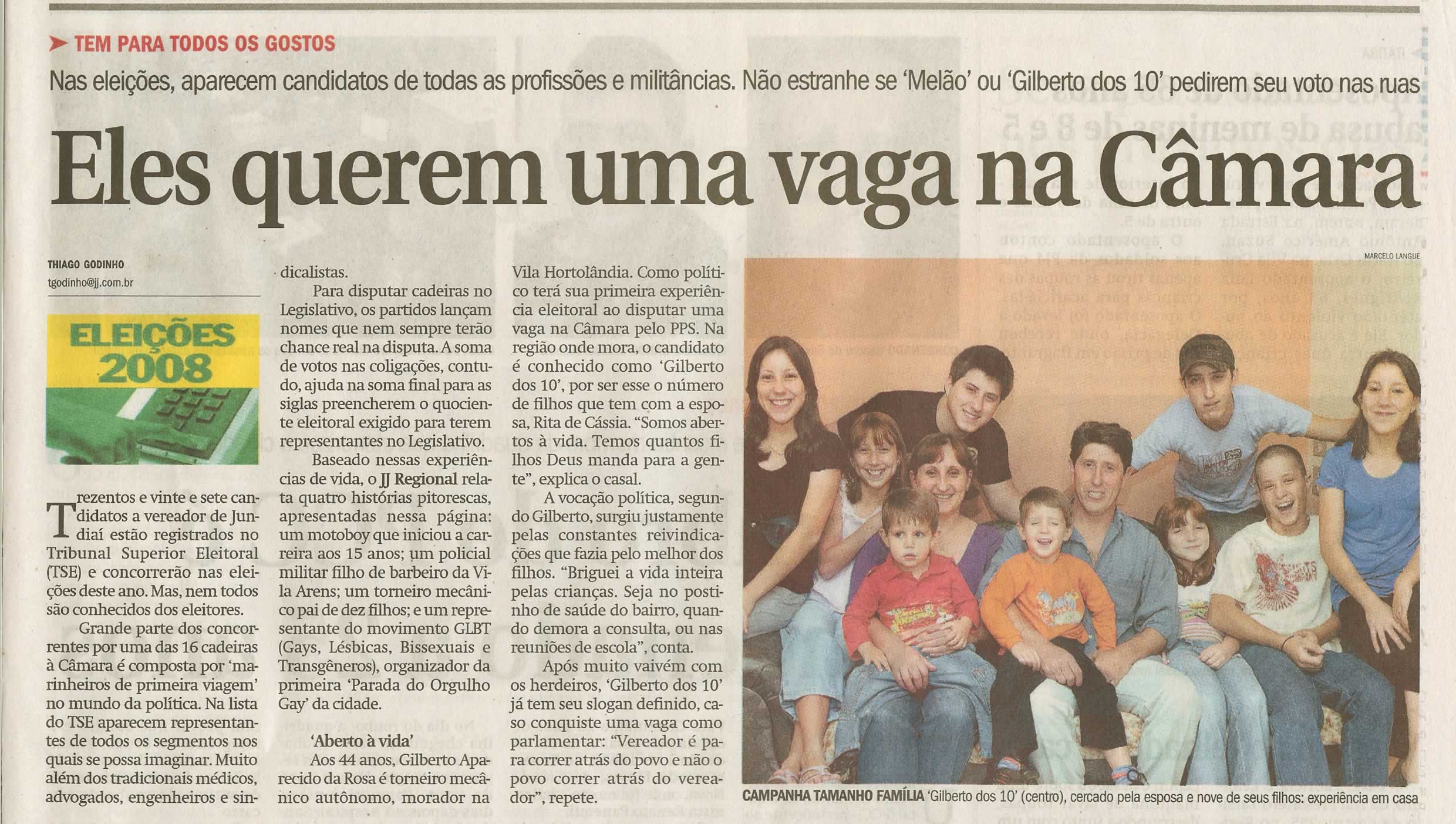 Jornal de Jundiaí - 20/07/2008