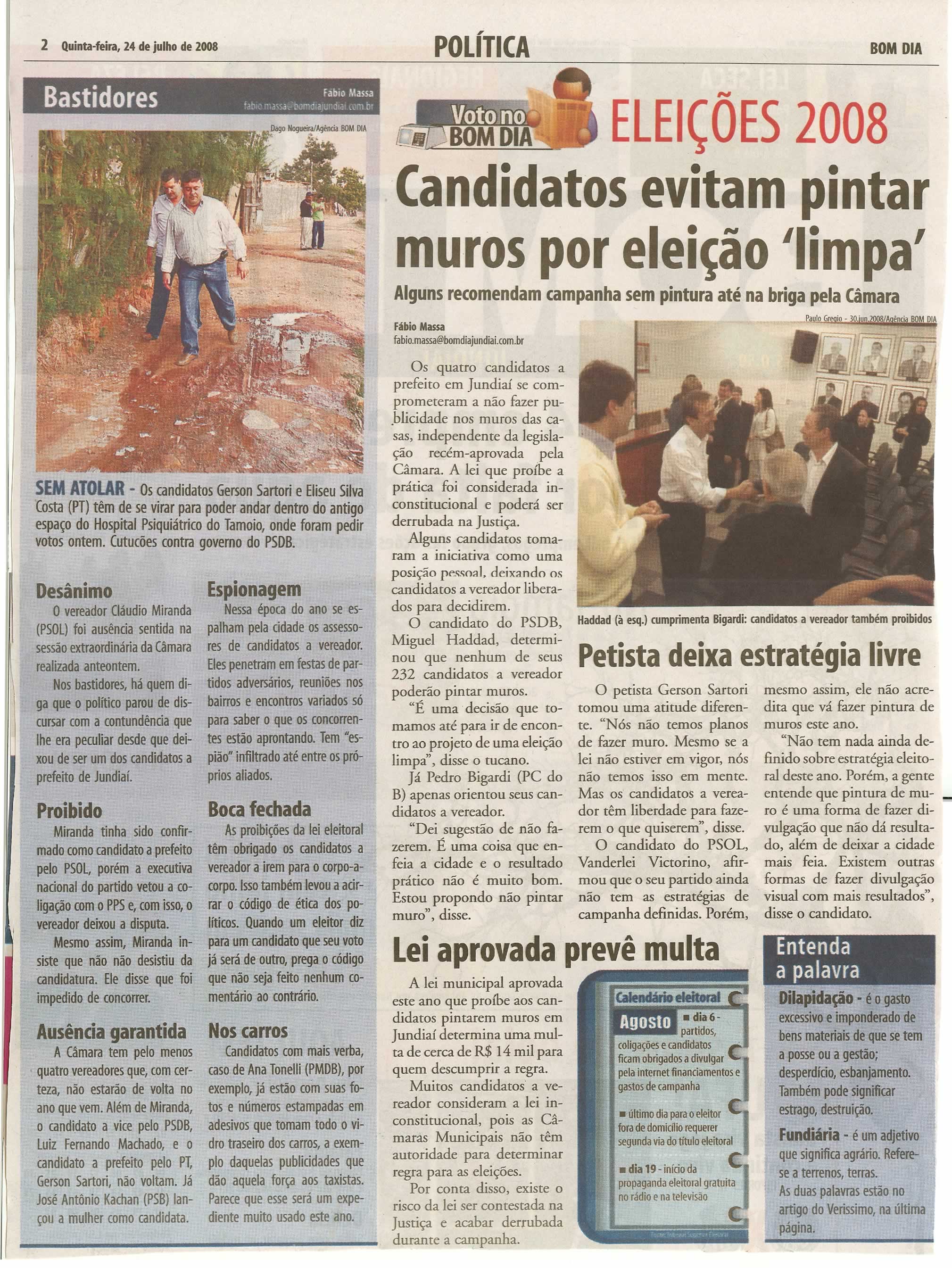 Bom Dia Jundiaí - 24/07/2008