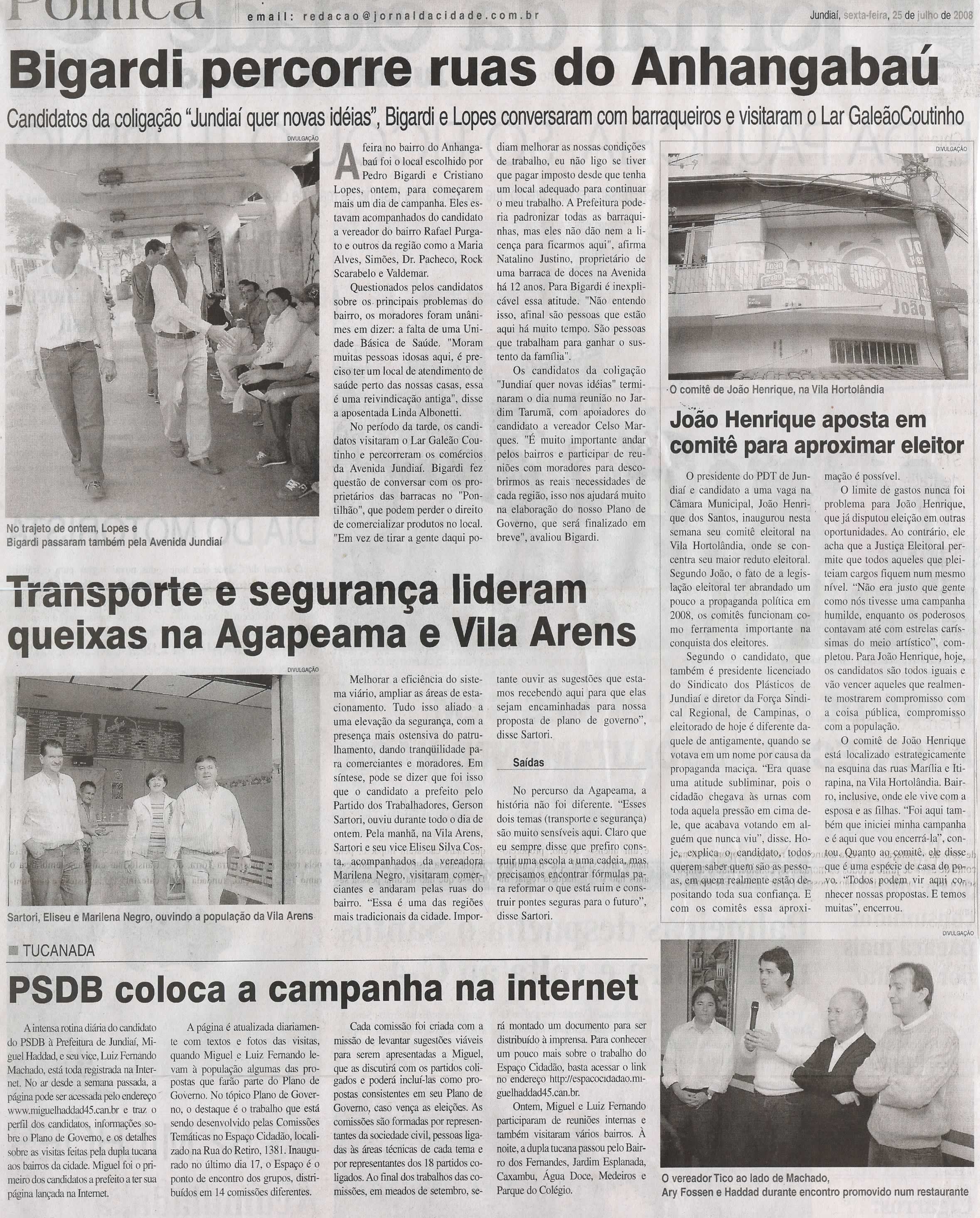 Jornal da Cidade - 25/07/2008