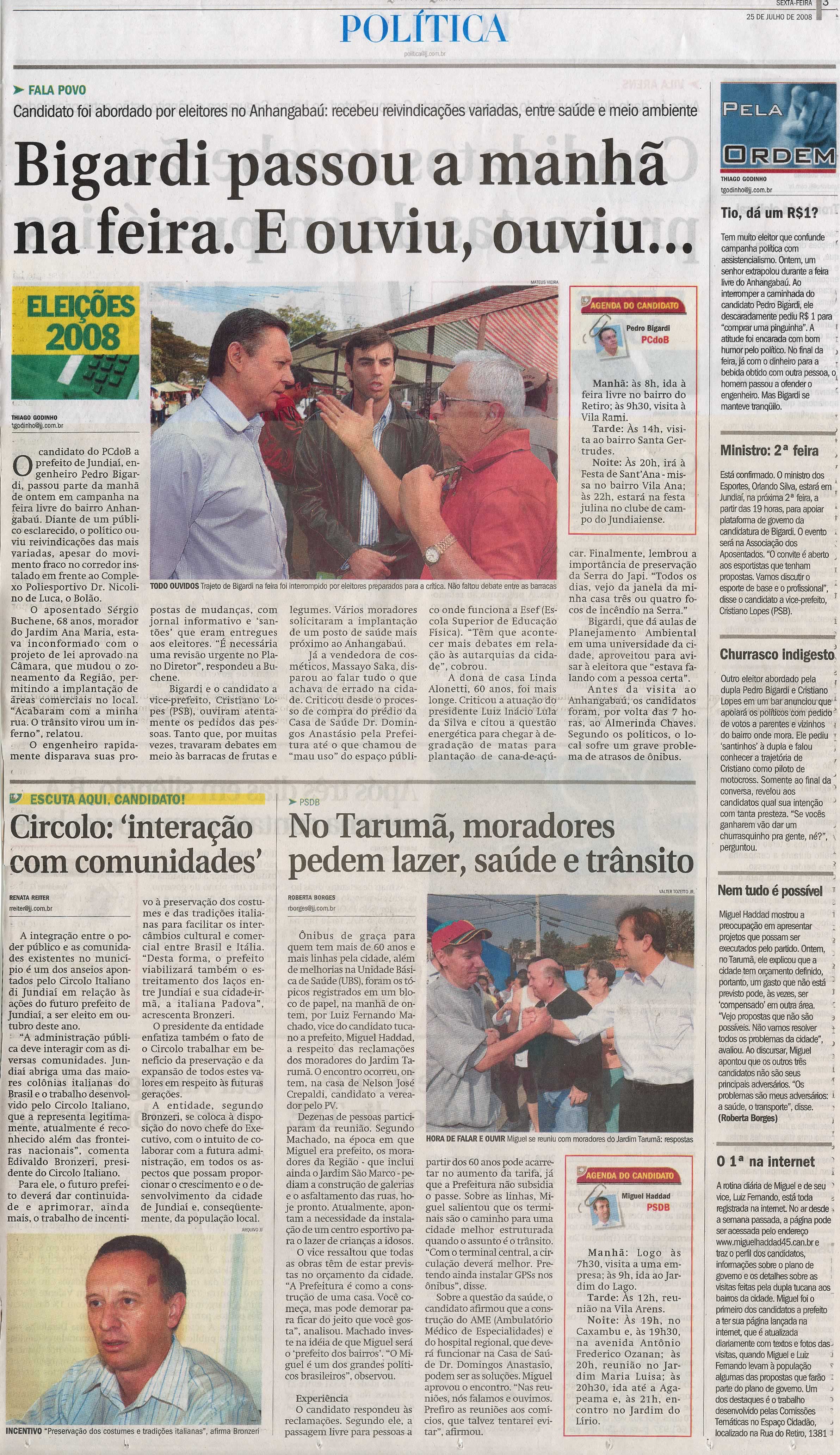 Jornal de Jundiaí - 25/07/2008