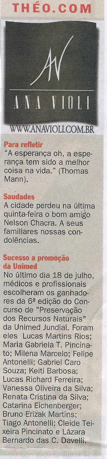 Jornal de Jundiaí - 26/07/2008