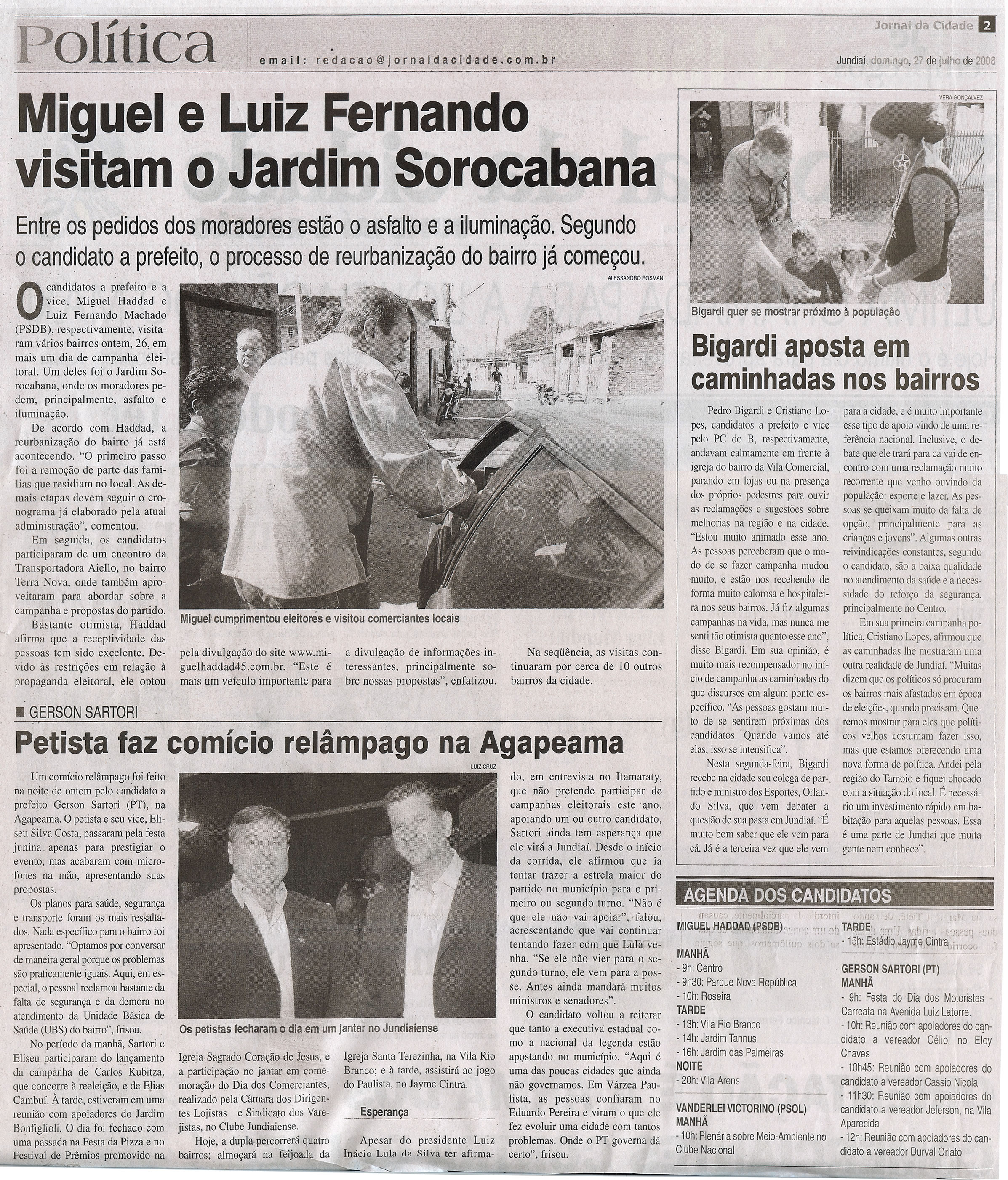 Jornal de Jundiaí - 27/07/2008