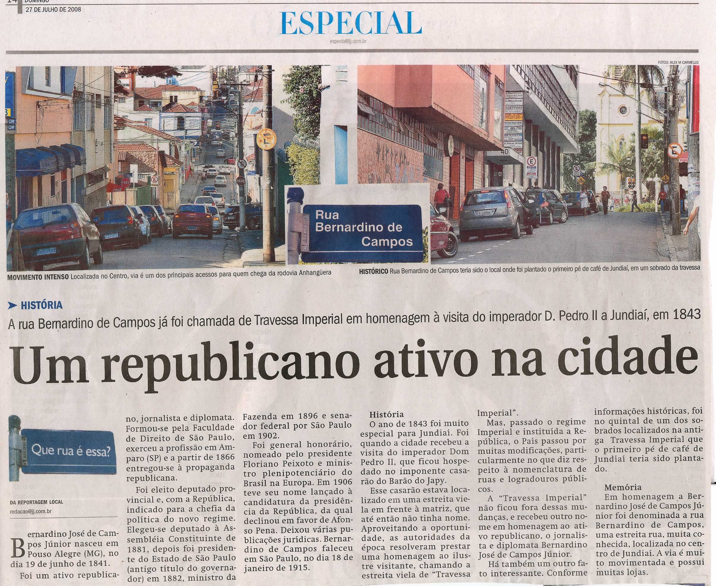 Jornal de Jundiaí - 27/07/2008