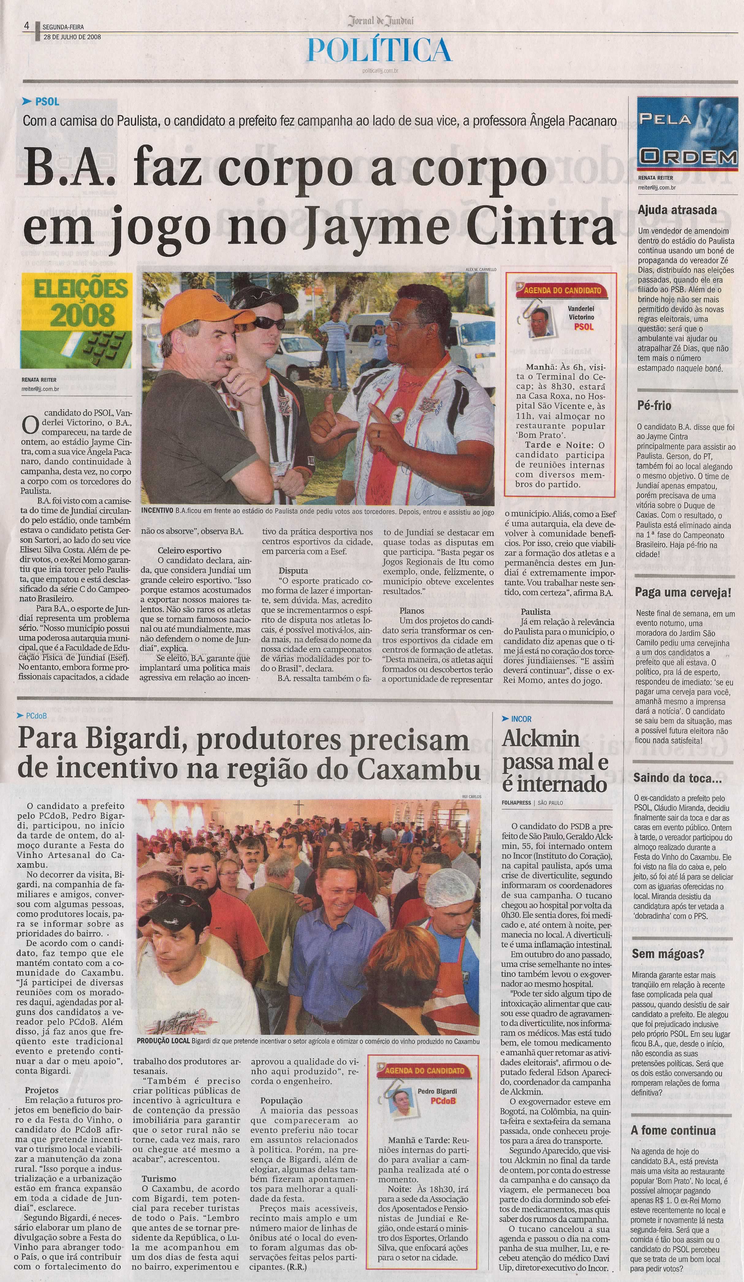 Jornal de Jundiaí - 28/08/2008
