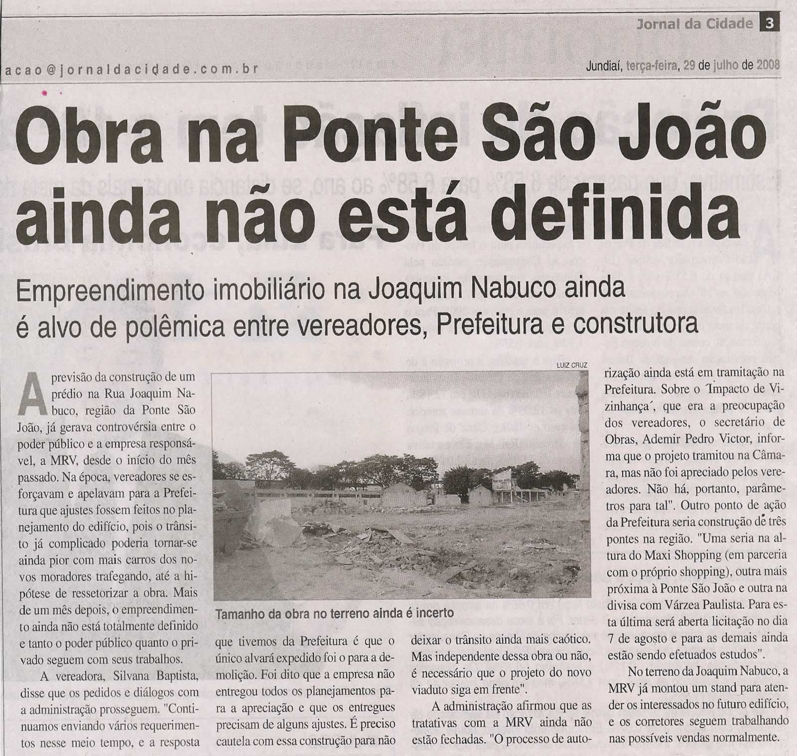 Jornal da Cidade - 29/07/2008