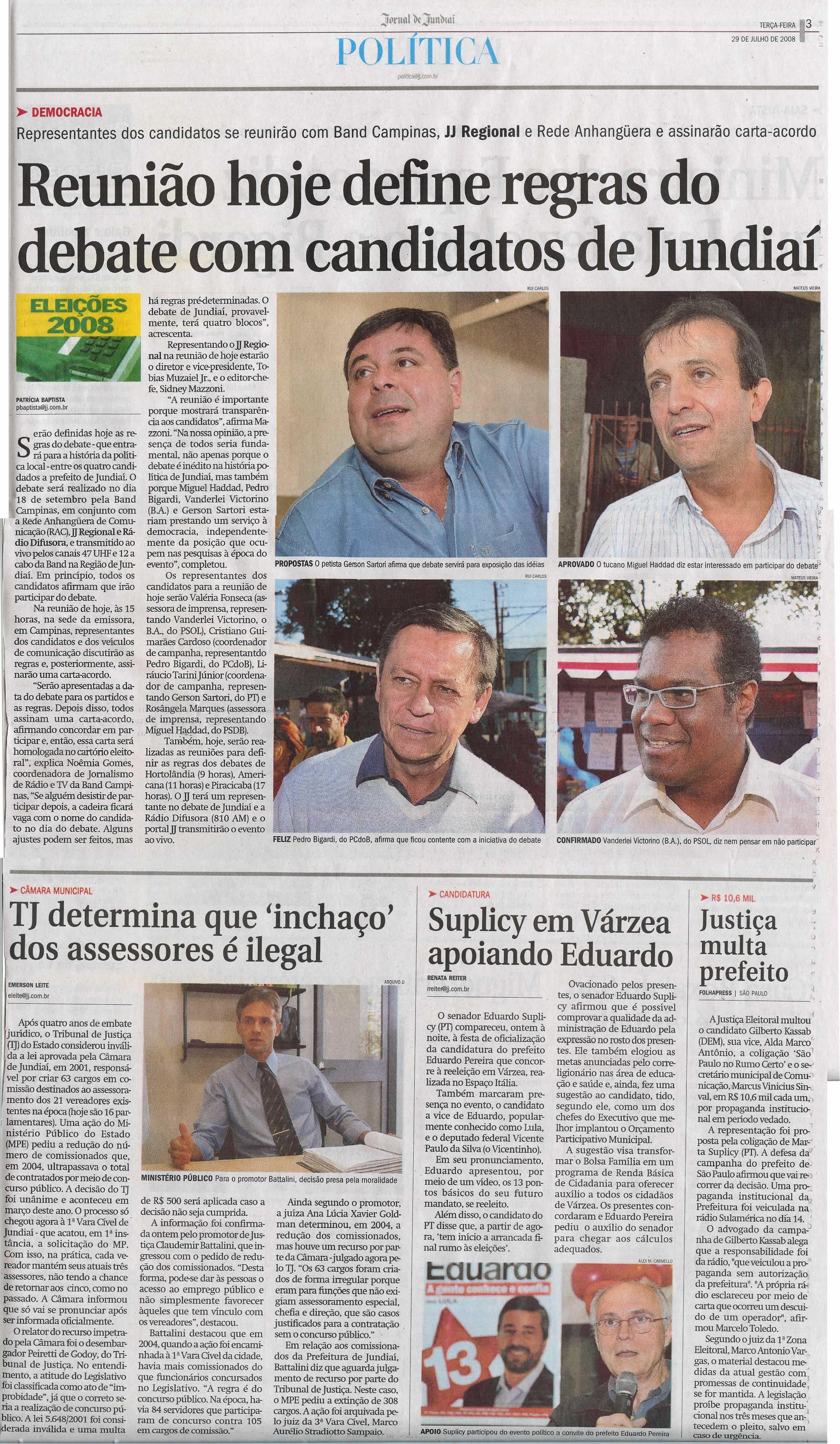 Jornal de Jundiaí - 29/07/2008