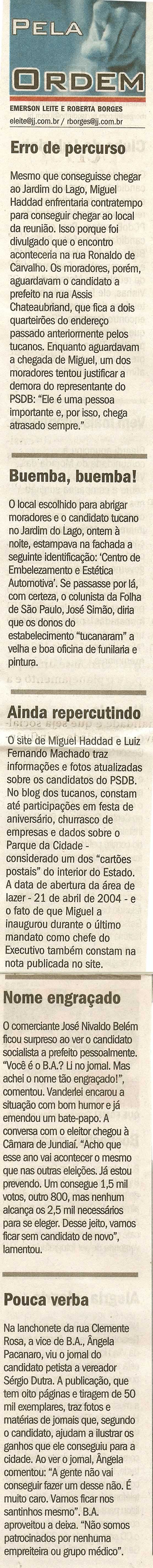 Jornal de Jundiaí - 31/07/2008
