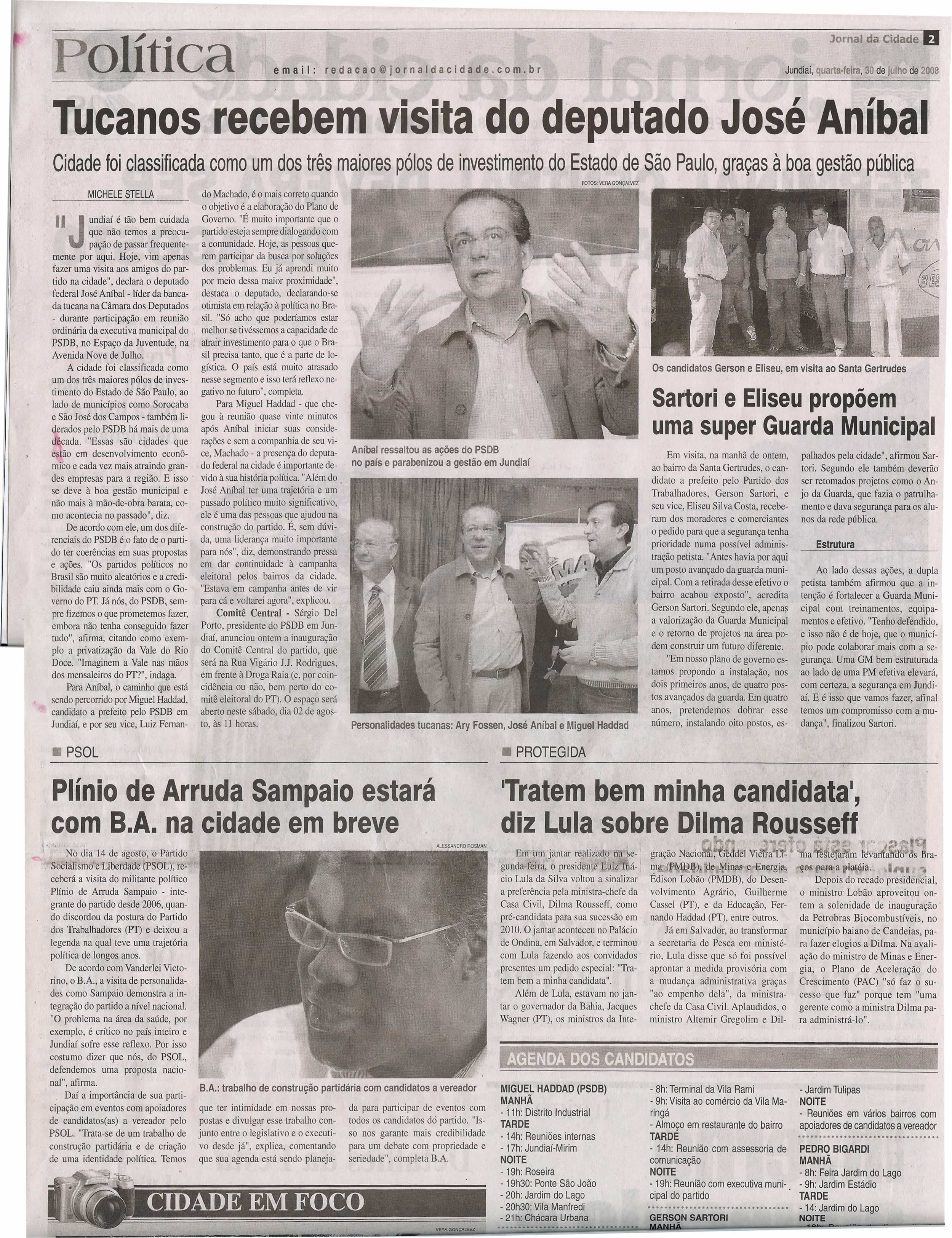 Jornal da Cidade - 31/07/2008