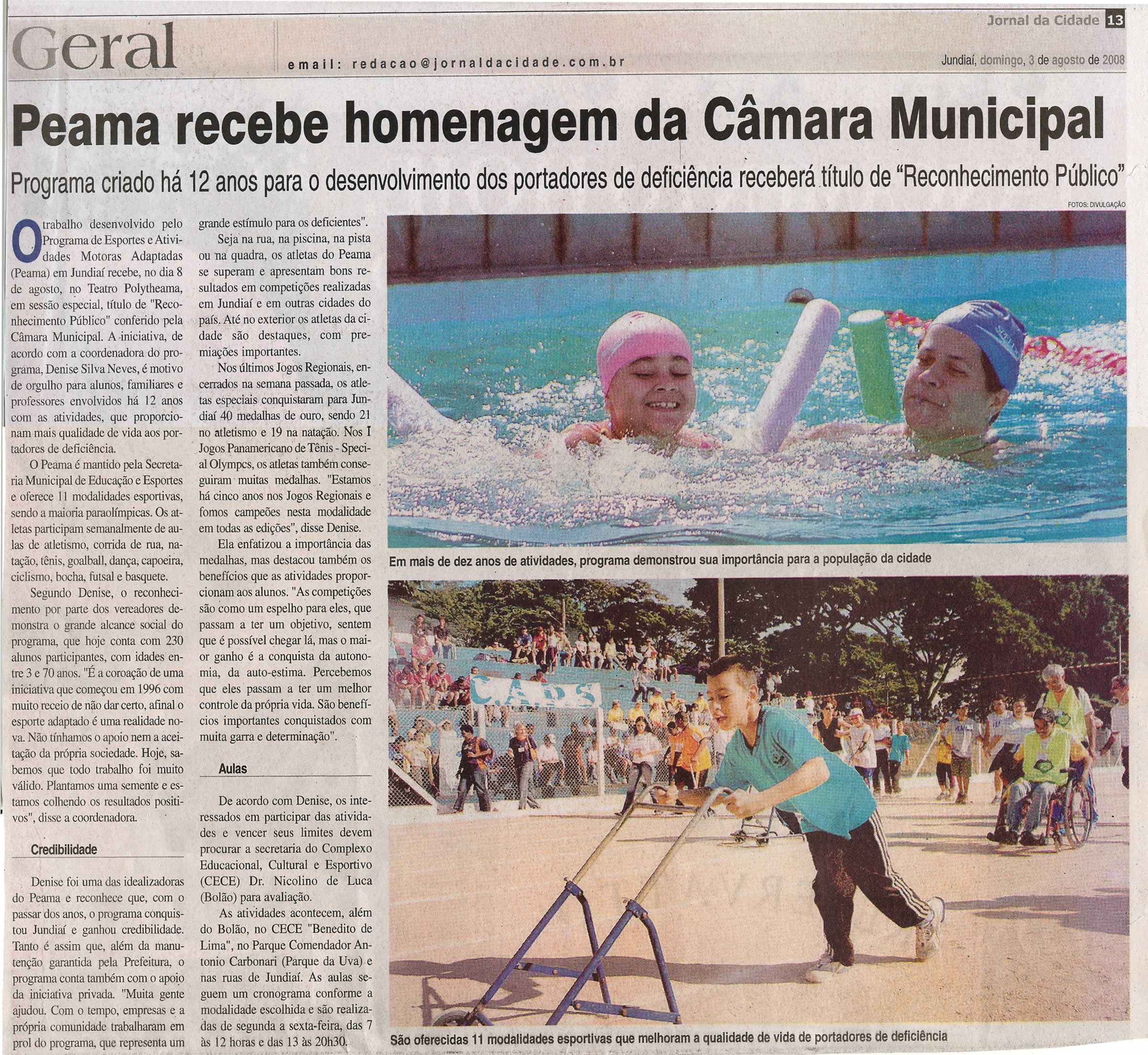 Jornal da Cidade - 03/08/2008