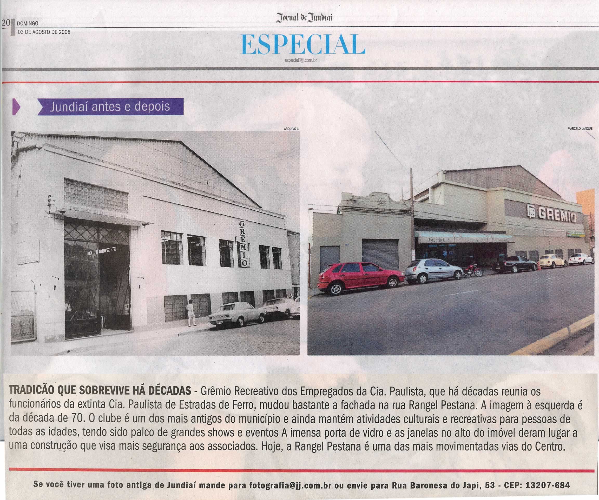 Jornal de Jundiaí - 03/08/2008