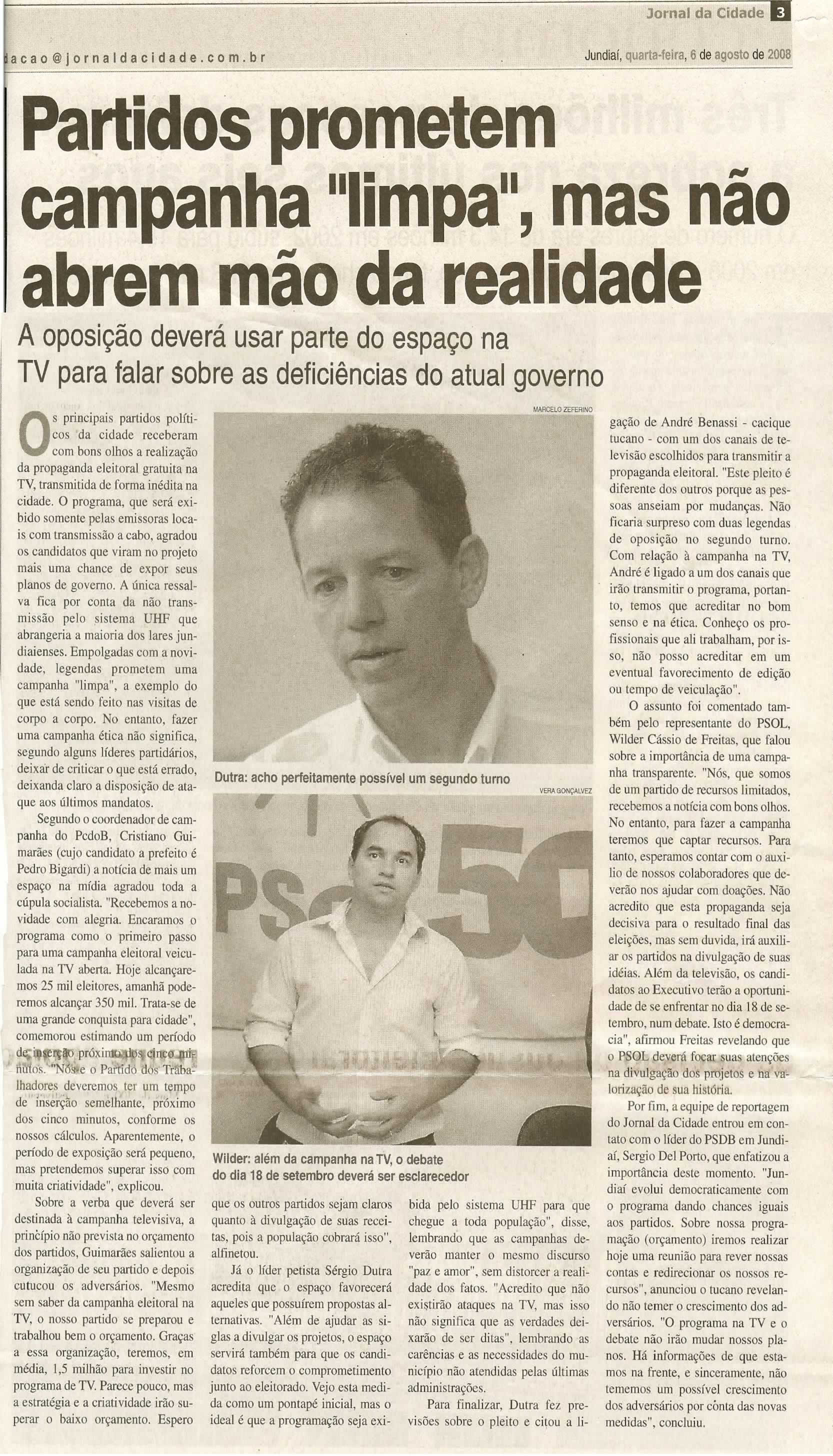 Jornal da Cidade - 06/08/2008