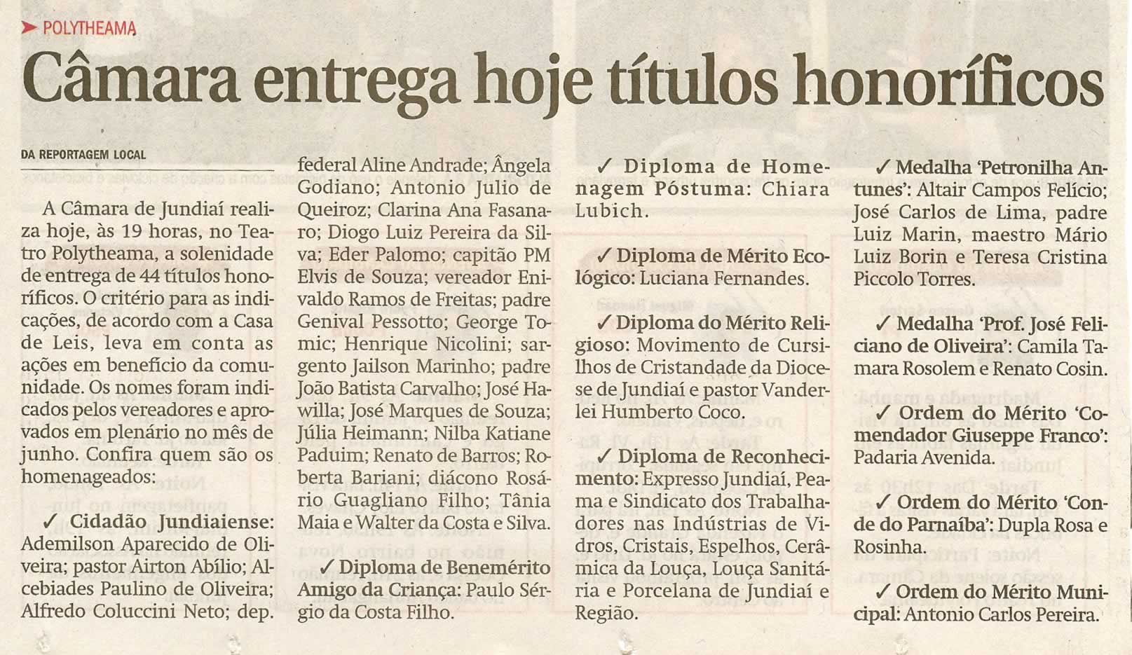 Jornal de Jundiaí - 08/08/2008