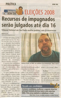 Bom Dia Jundiaí - 08/08/2008